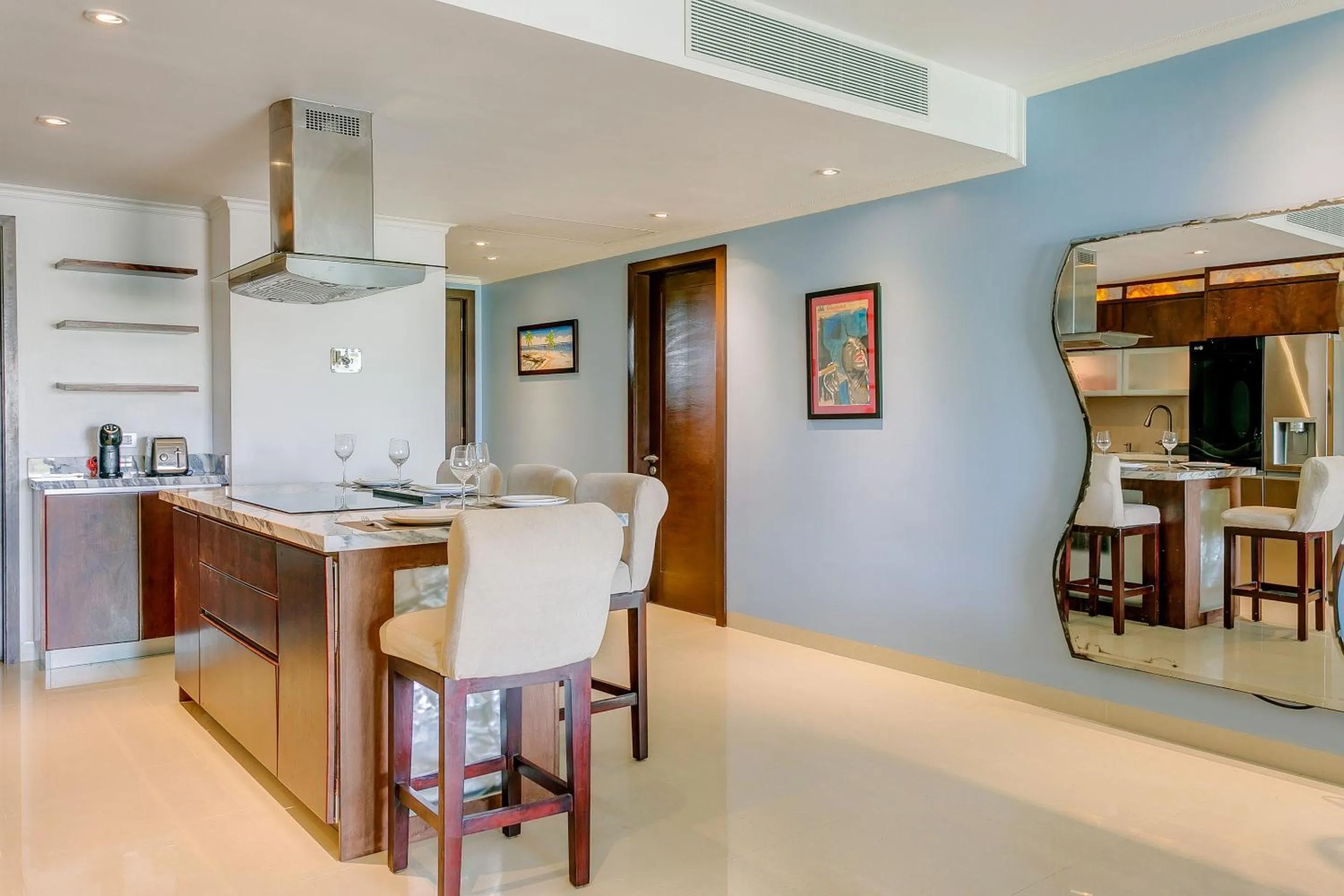 Kitchen or kitchenette in Luxury Condos at Mareazul Beachfront Complex with Resort-Style Amenities