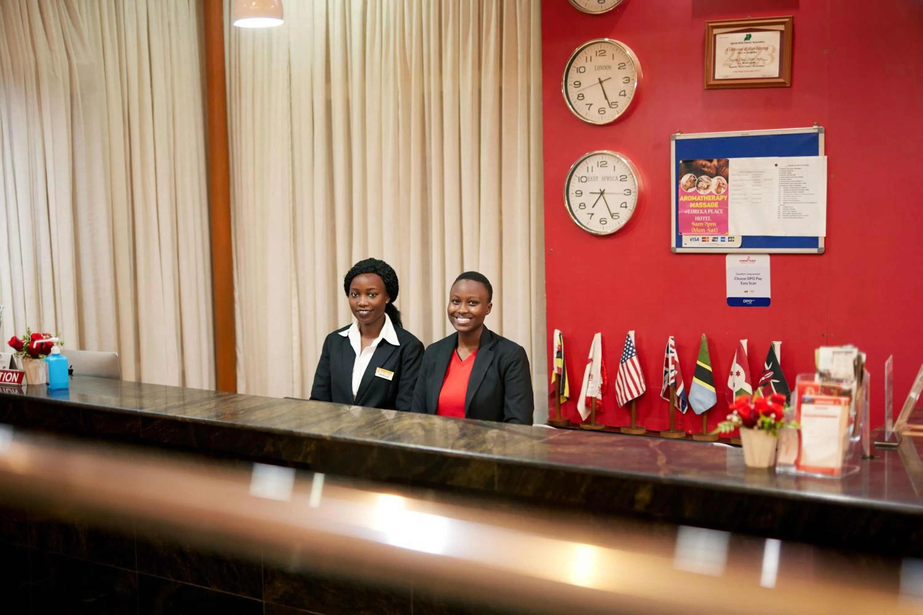 Staff in Eureka Place Hotel Kampala