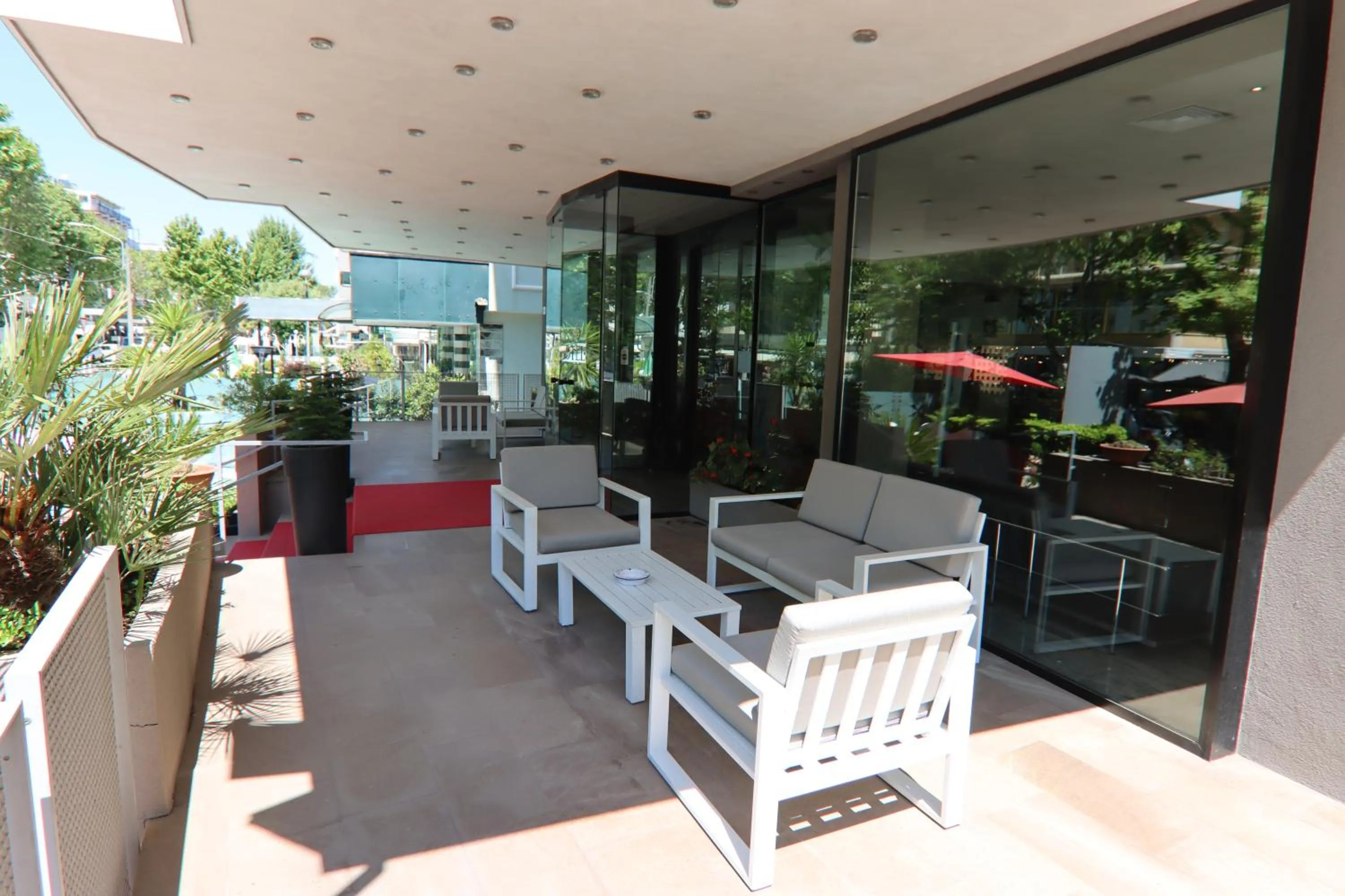 Patio in Hotel Derby