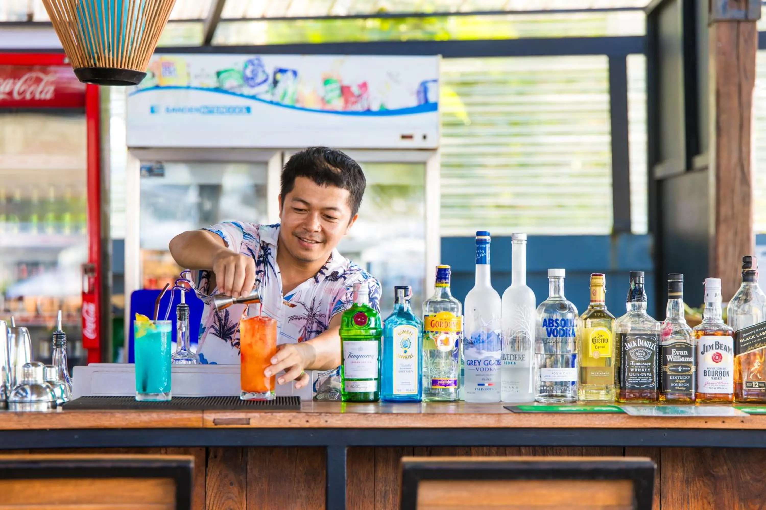 People in BJ & Radisson Sea View Hotel