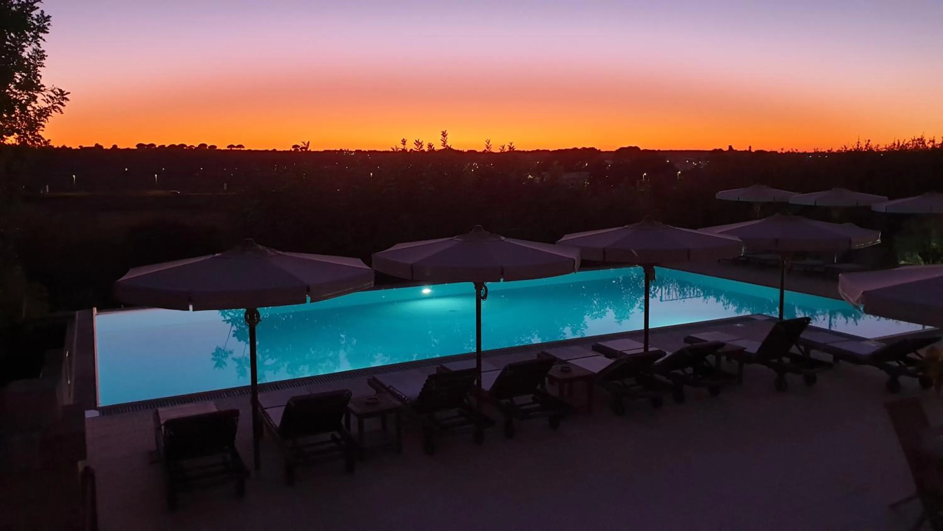 Pool view in Antica Masseria Pescu