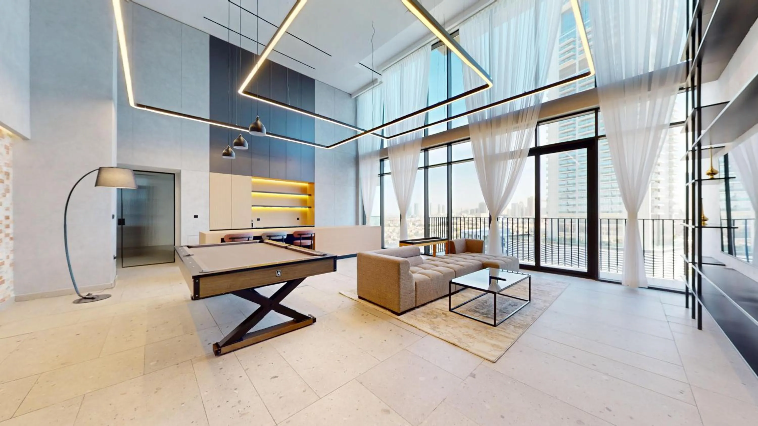 Area and facilities in The Community Jumeirah Village