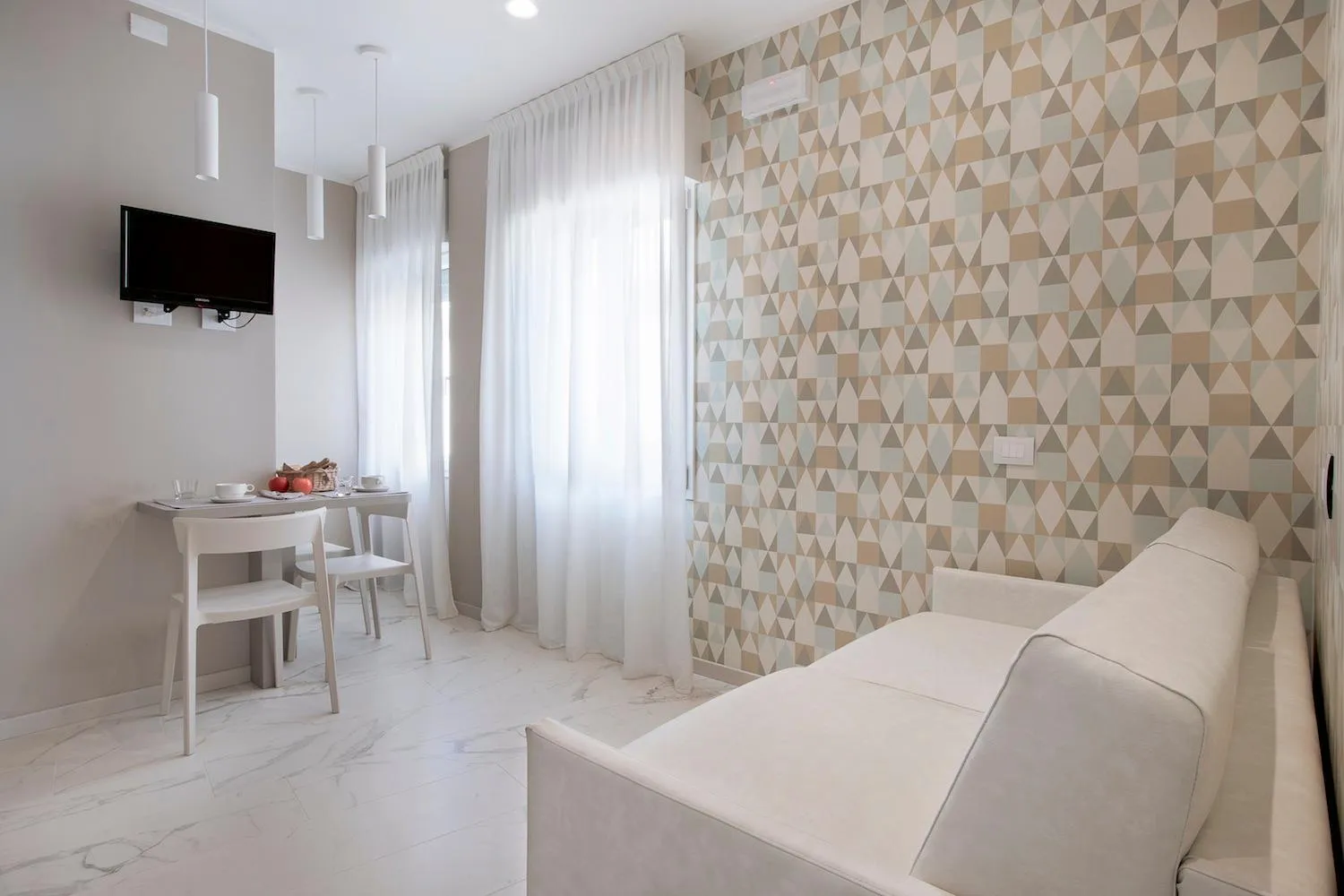 Living room, Bed in Residence Dolcemare