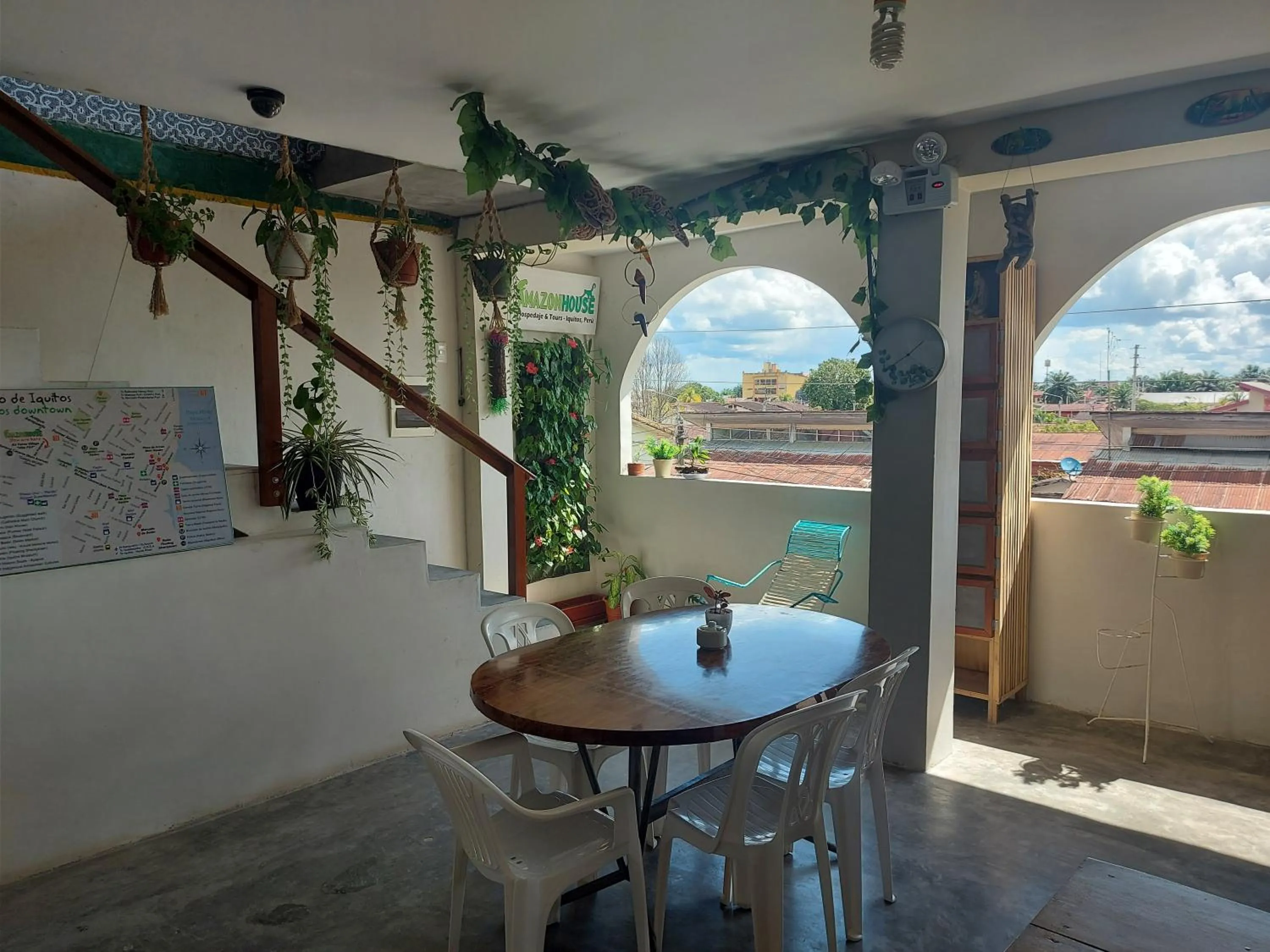 Dining area in Amazon House Hostel