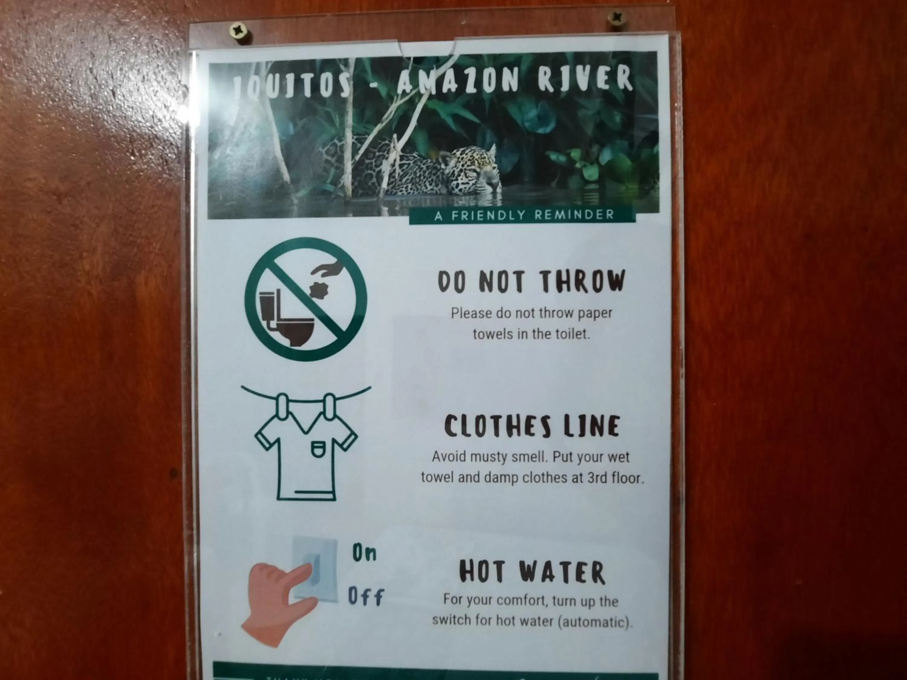 Logo/Certificate/Sign in Amazon House Hostel