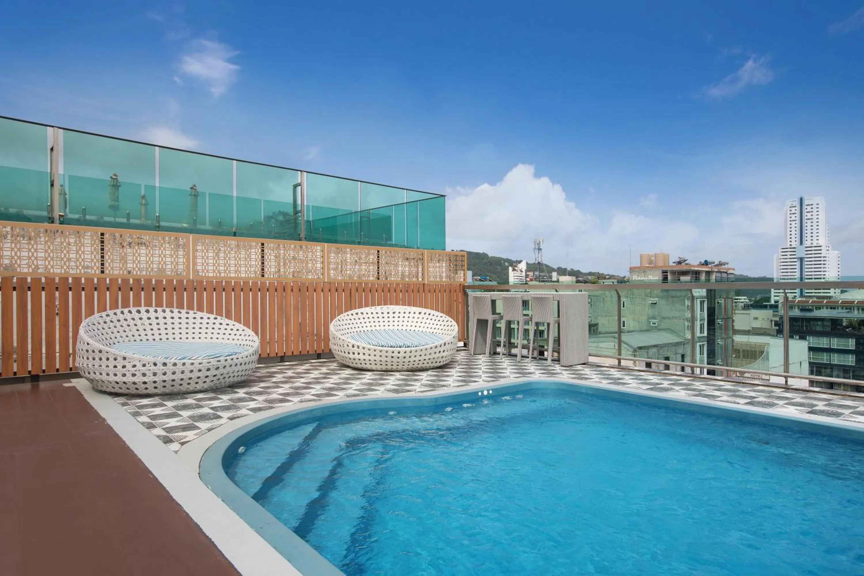 Pool view in Aspira Central Patong