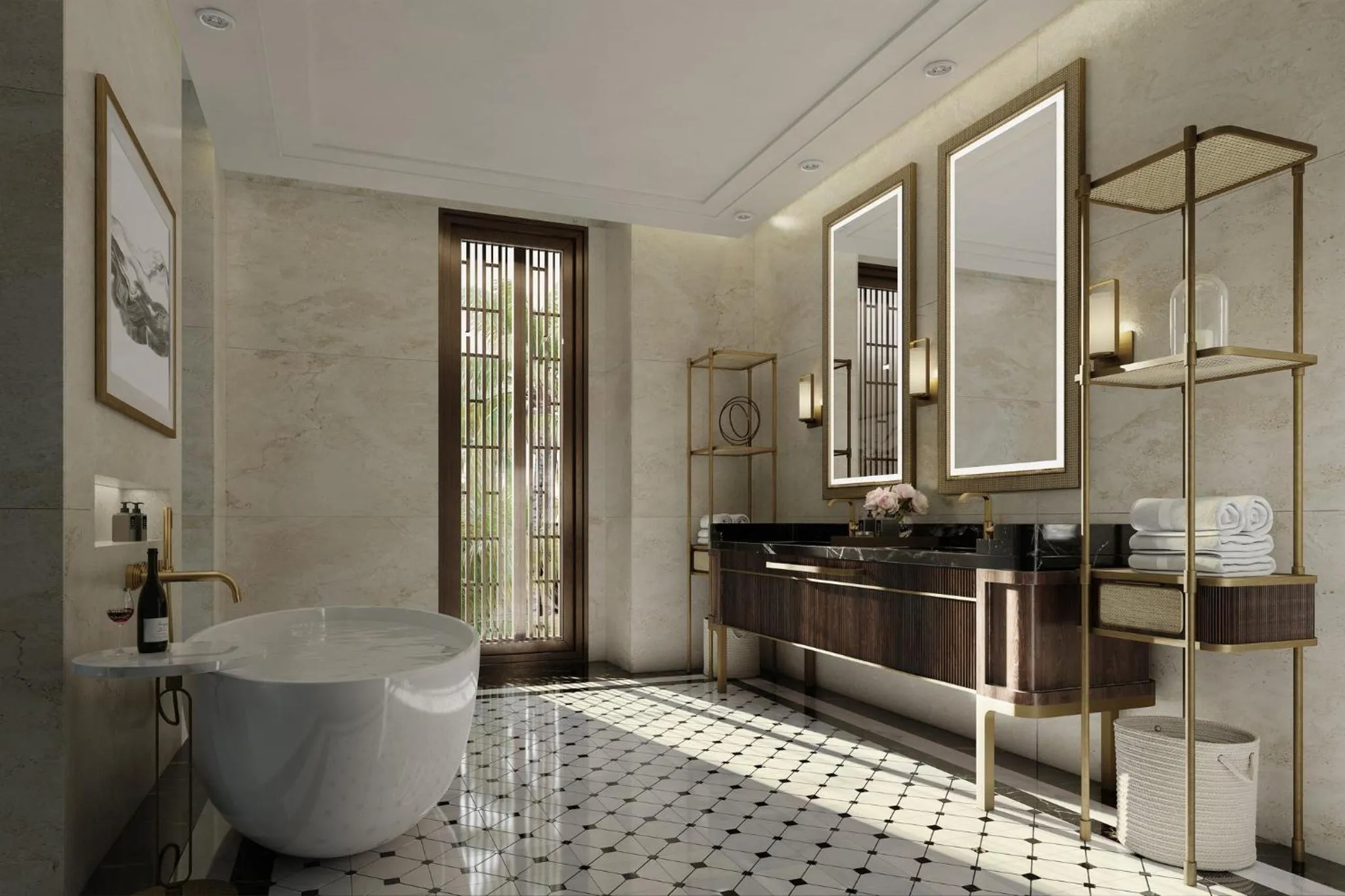 Bathroom in InterContinental Halong Bay Resort by IHG