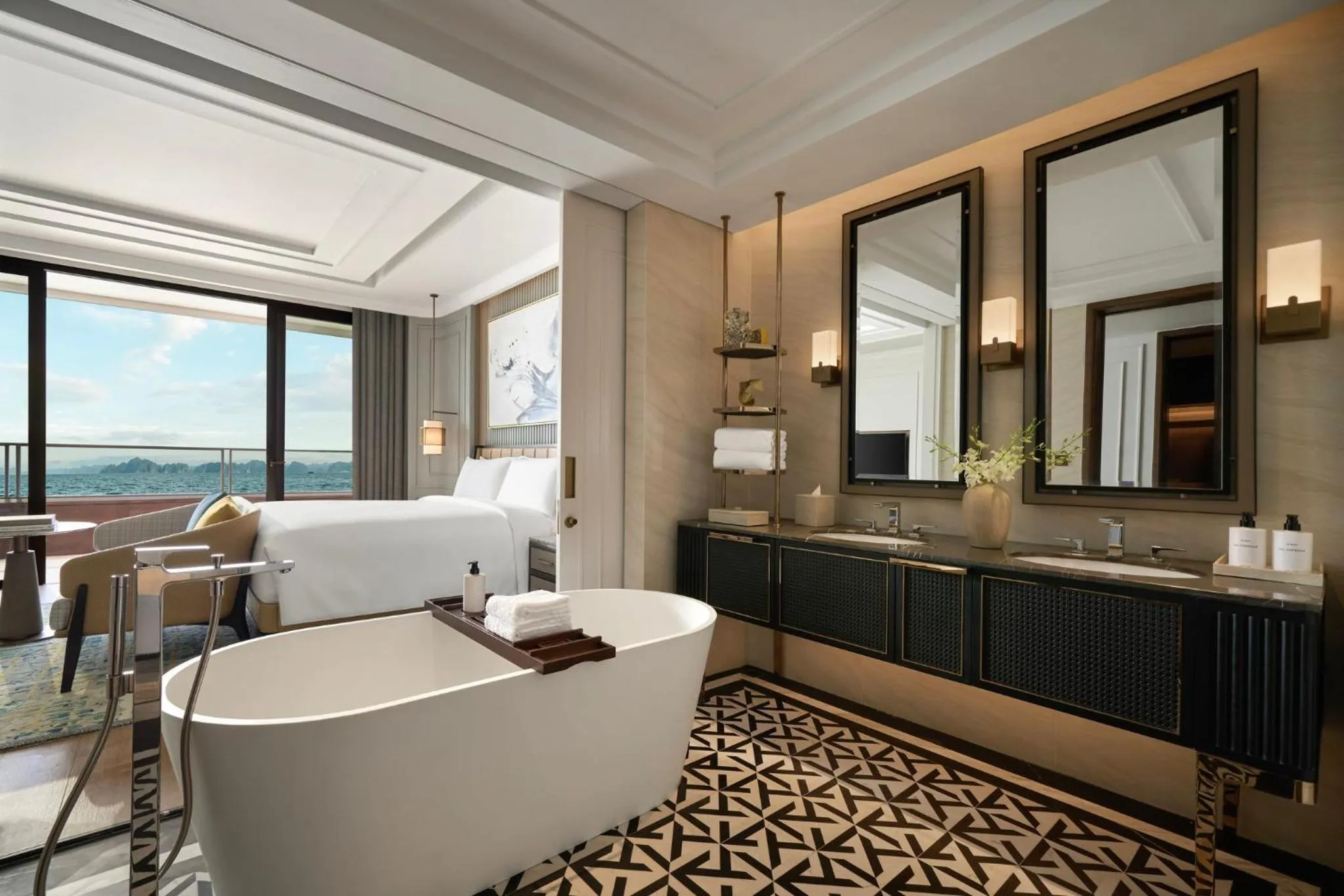 Bathroom in InterContinental Halong Bay Resort by IHG