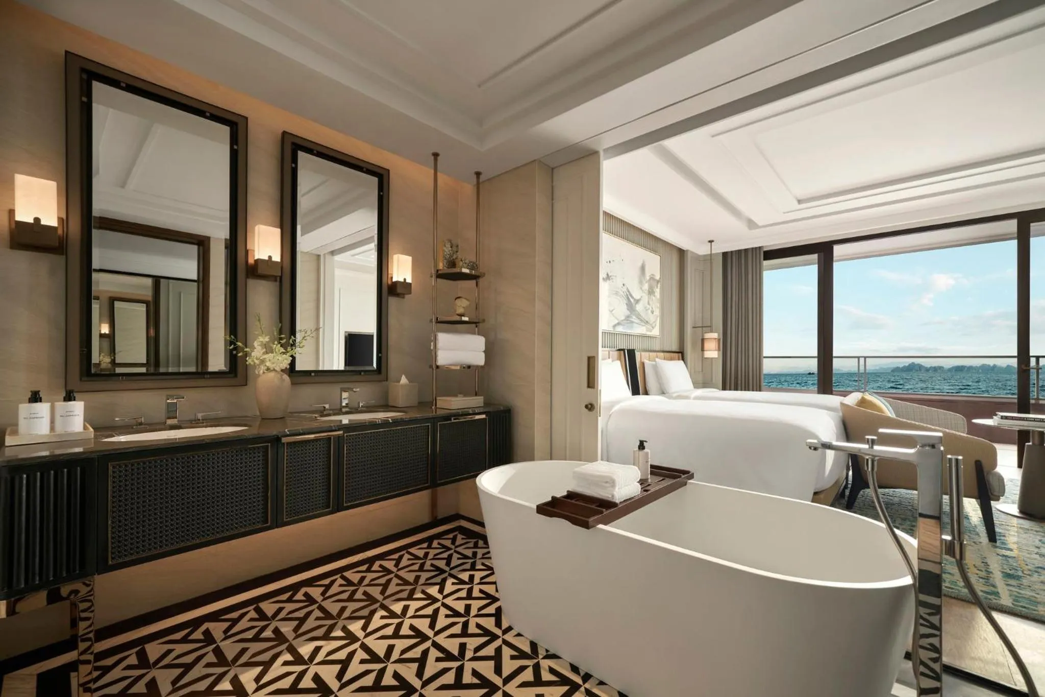 Bathroom in InterContinental Halong Bay Resort by IHG