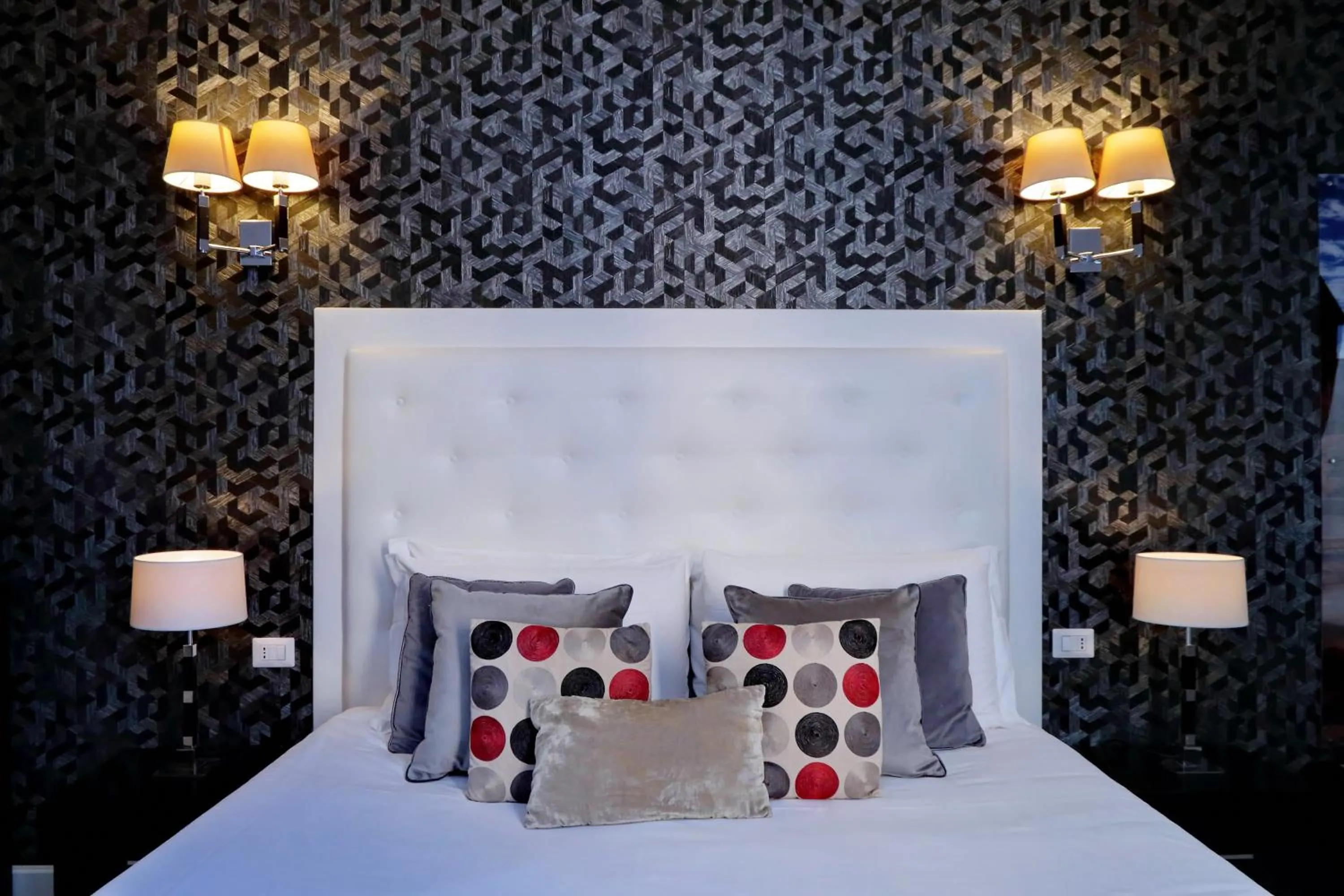 Bed in Sistina Twentythree luxury rooms