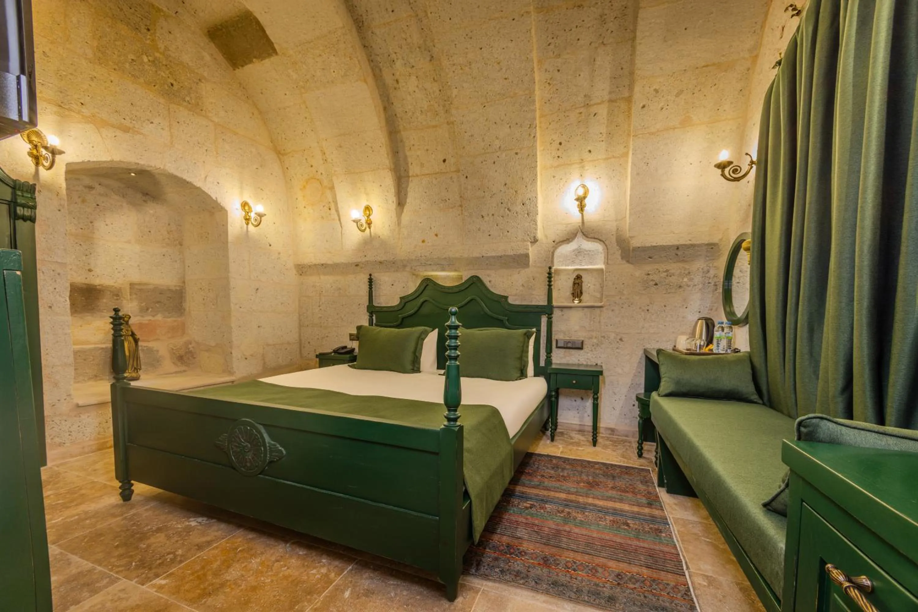 Bed in Castellum Cave Cappadocia