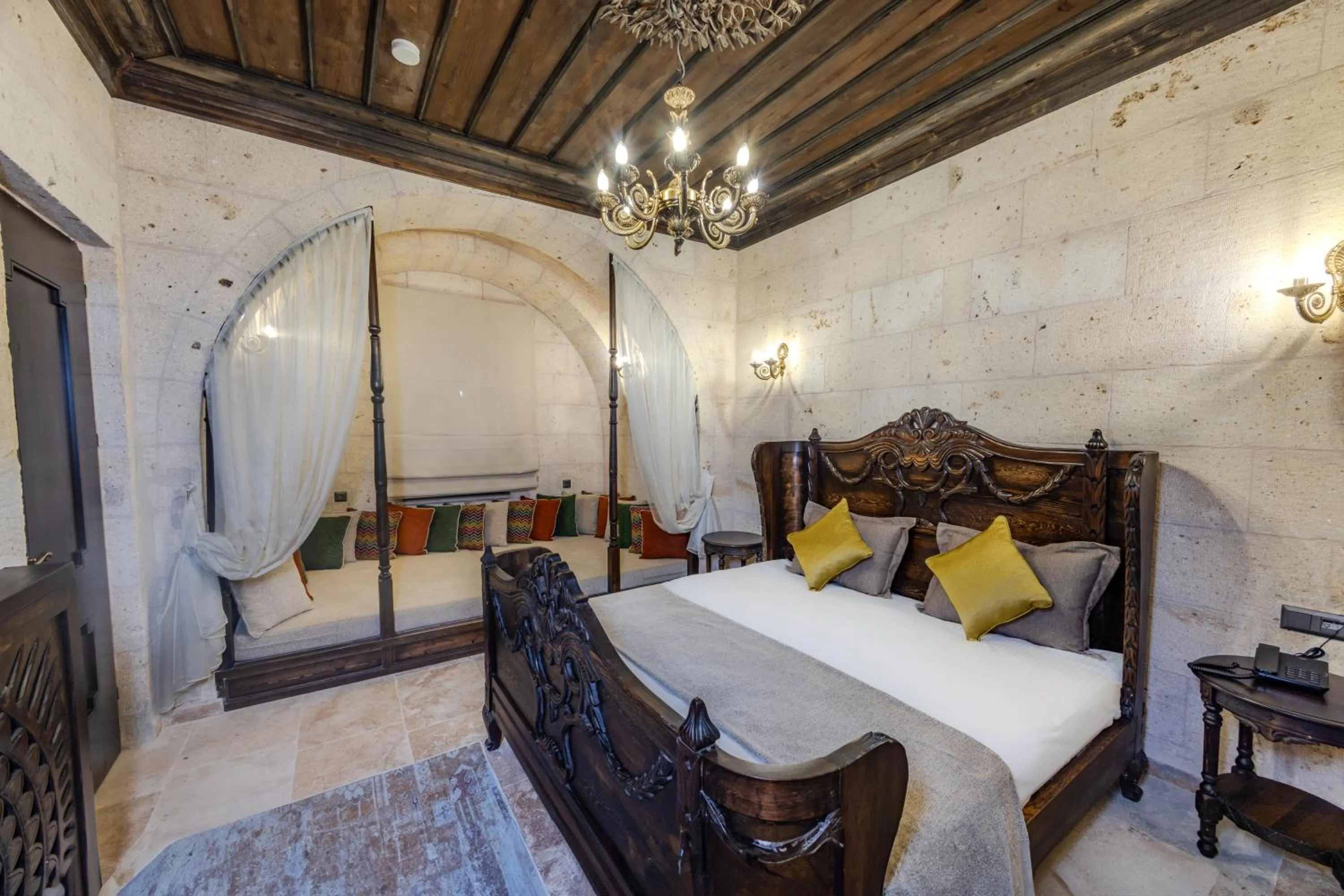 Bed in Castellum Cave Cappadocia