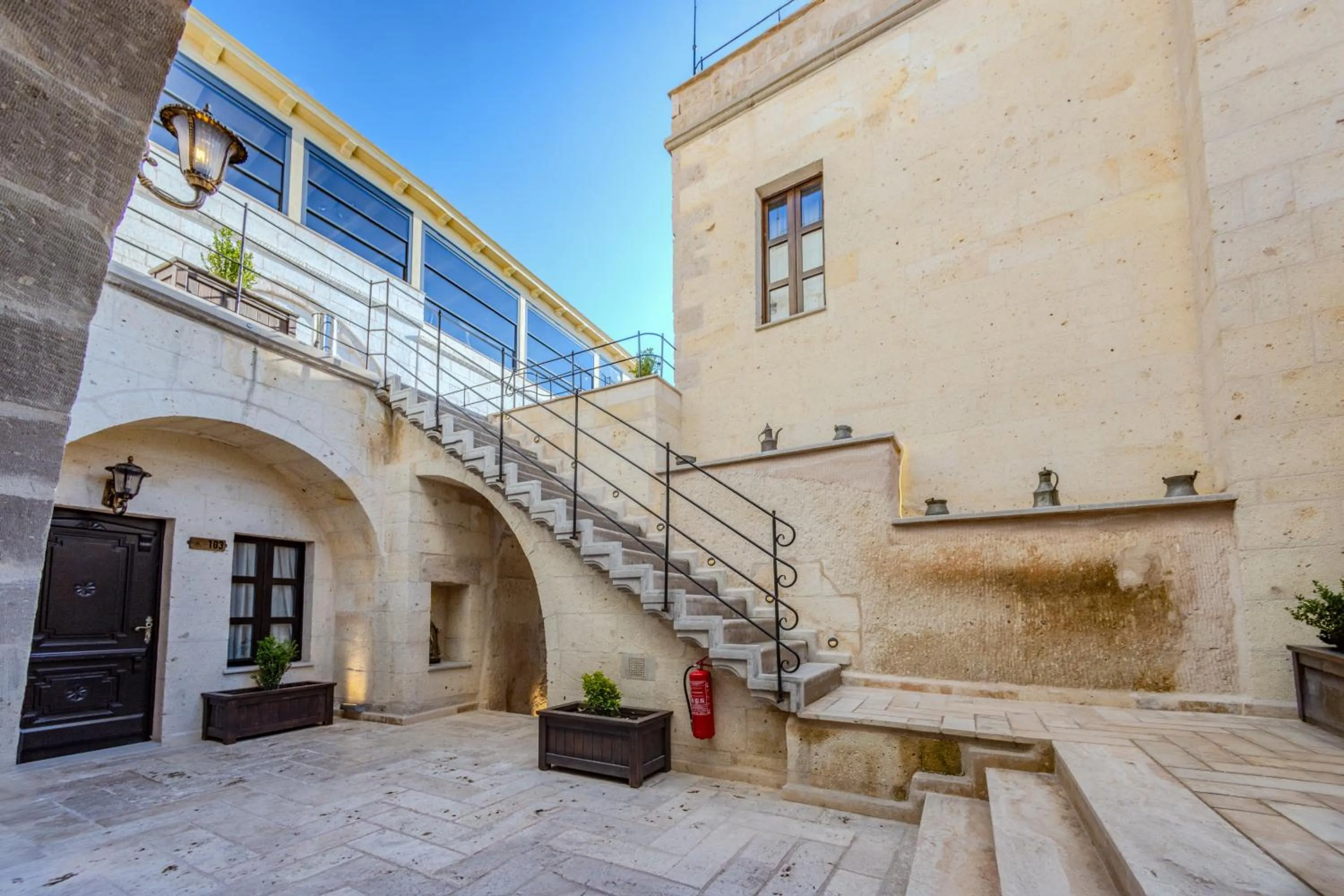 Inner courtyard view in Castellum Cave Cappadocia