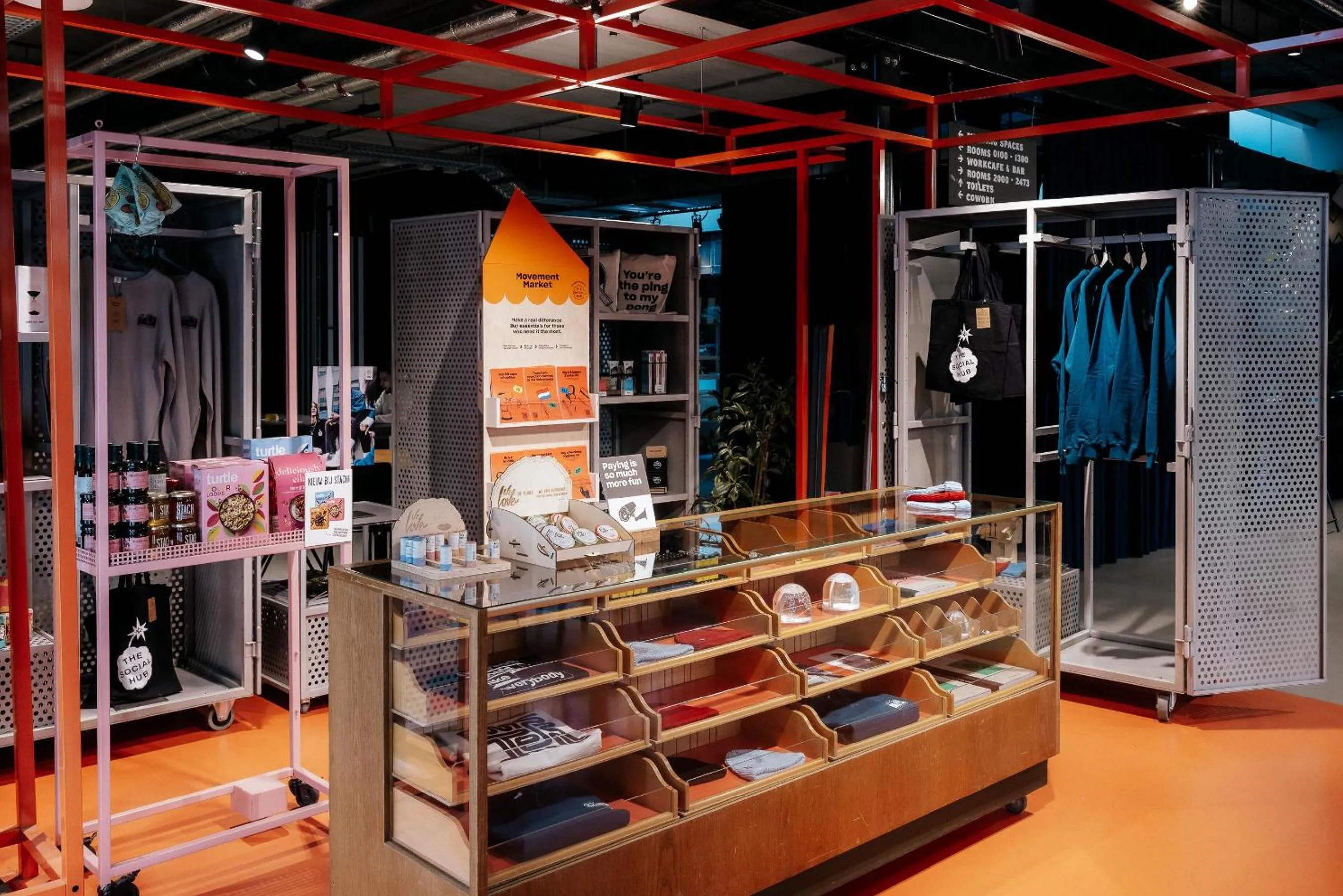 Shopping Area in The Social Hub Amsterdam City