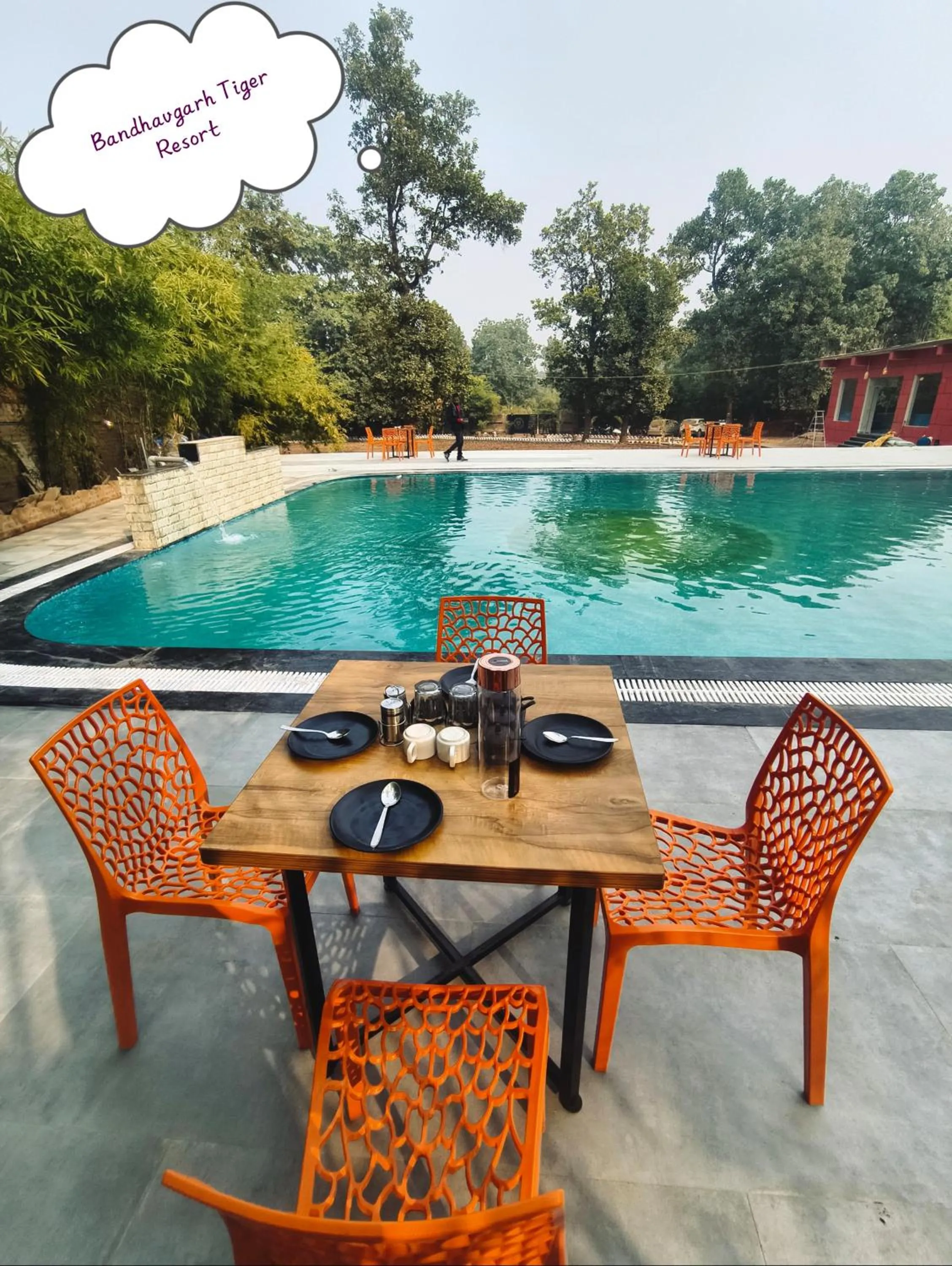 Swimming pool in Bandhavgarh Tiger Resort