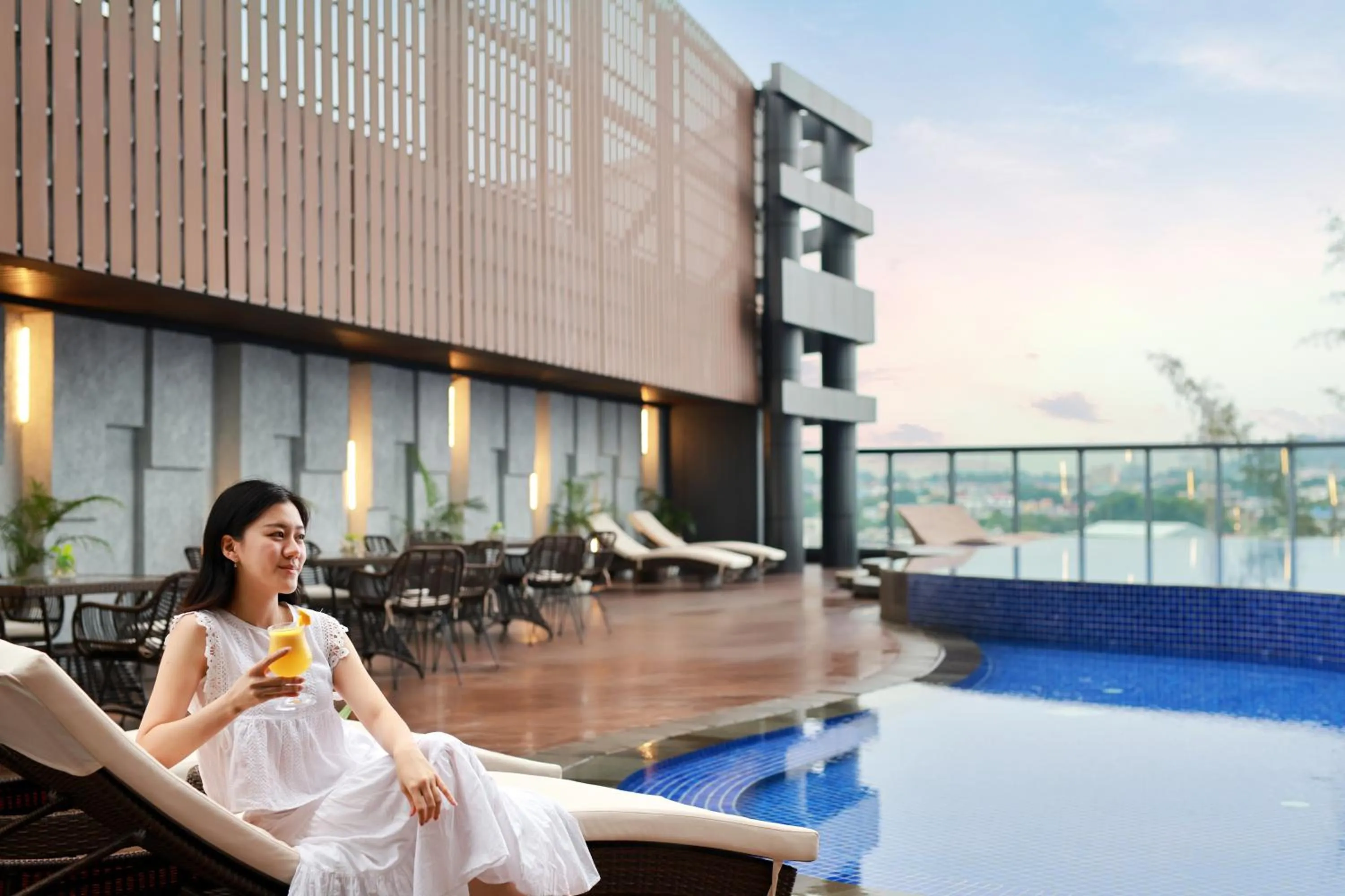 Swimming pool in Grand Mercure Batam Centre