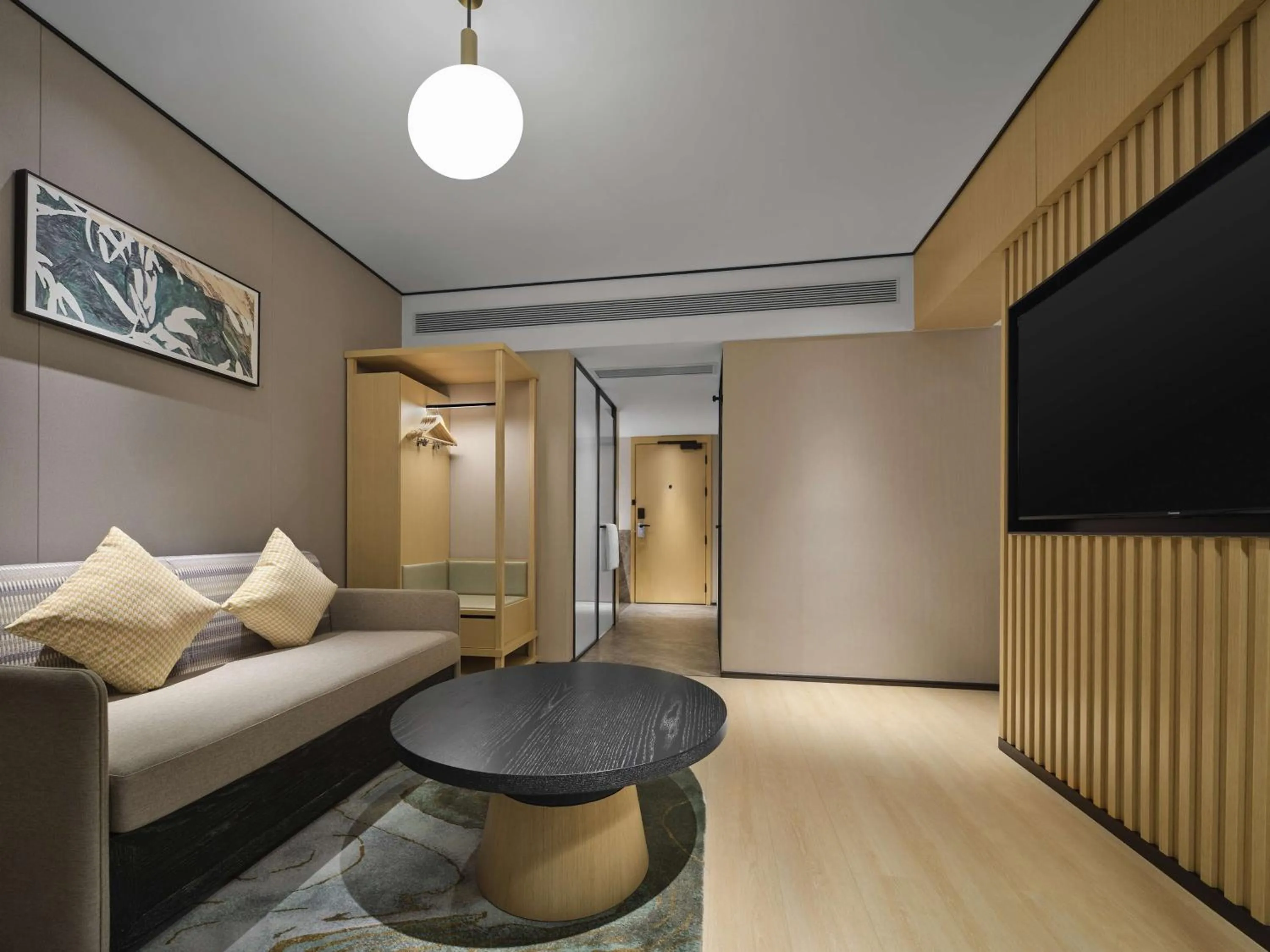 Living room, Bed in Hilton Garden Inn Chengdu Tianfu Panda Tower