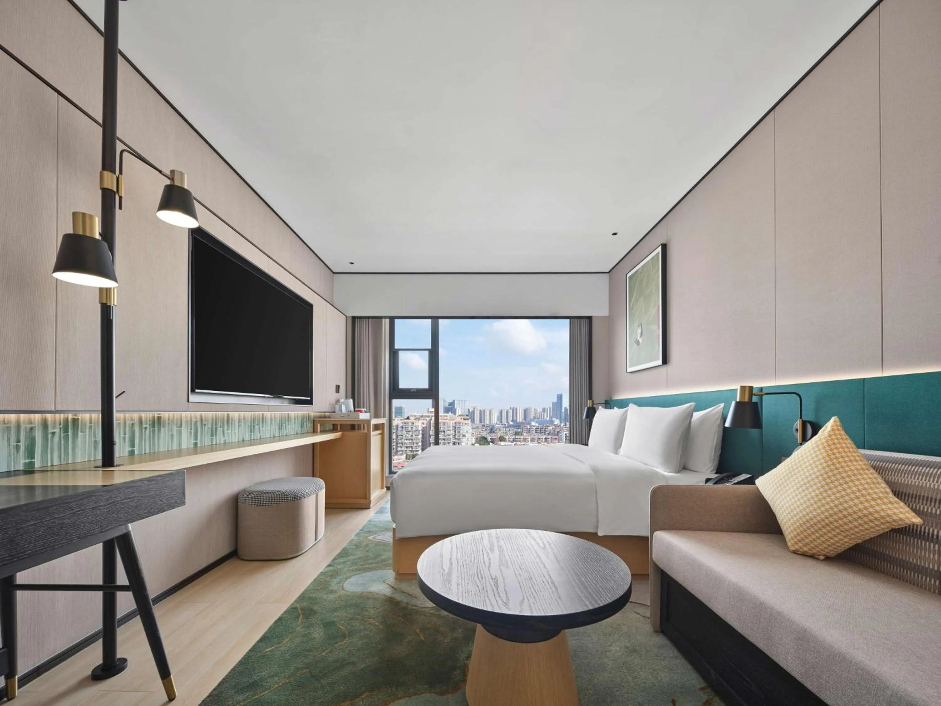 Bed in Hilton Garden Inn Chengdu Tianfu Panda Tower