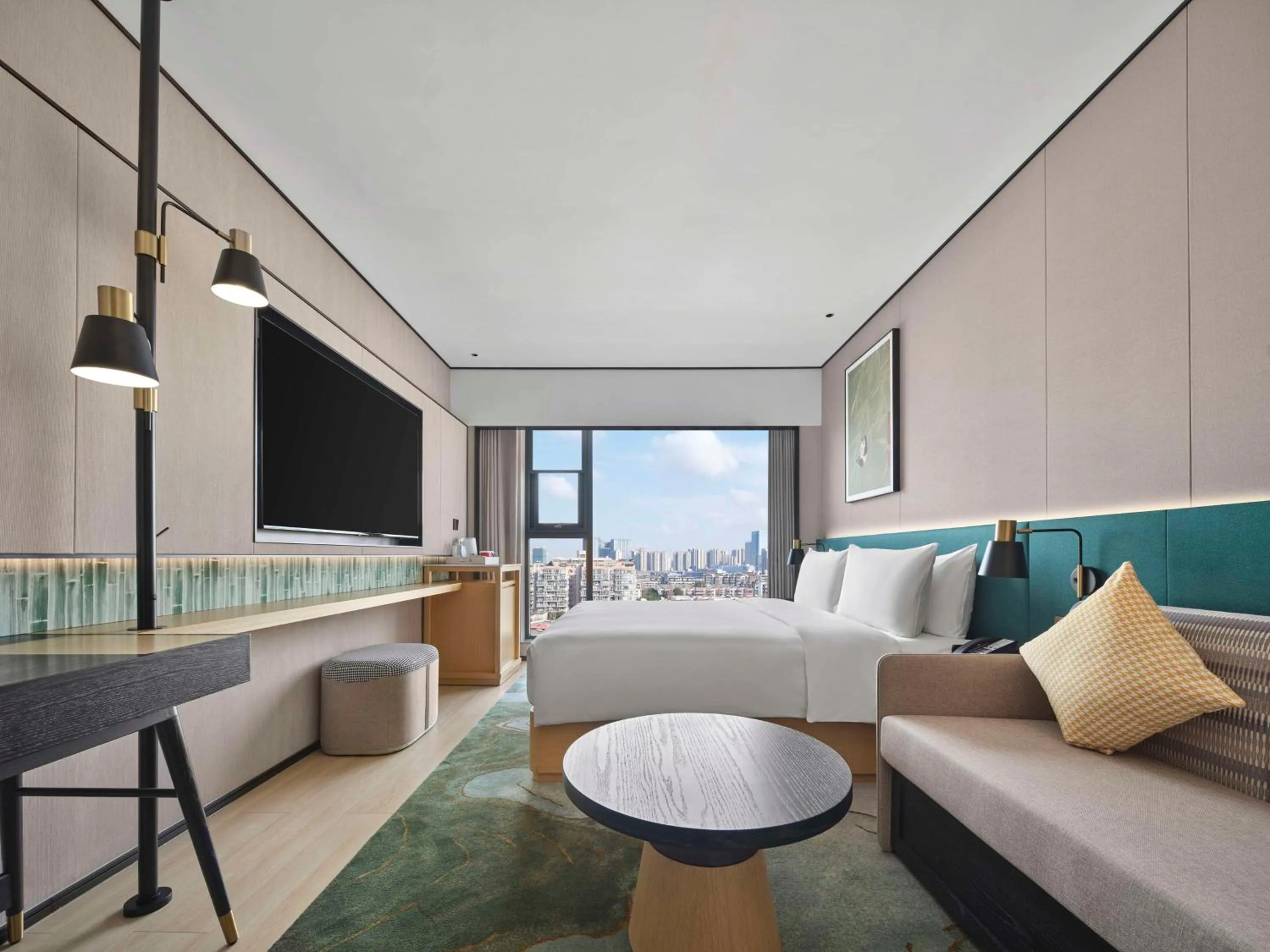 Bed in Hilton Garden Inn Chengdu Tianfu Panda Tower