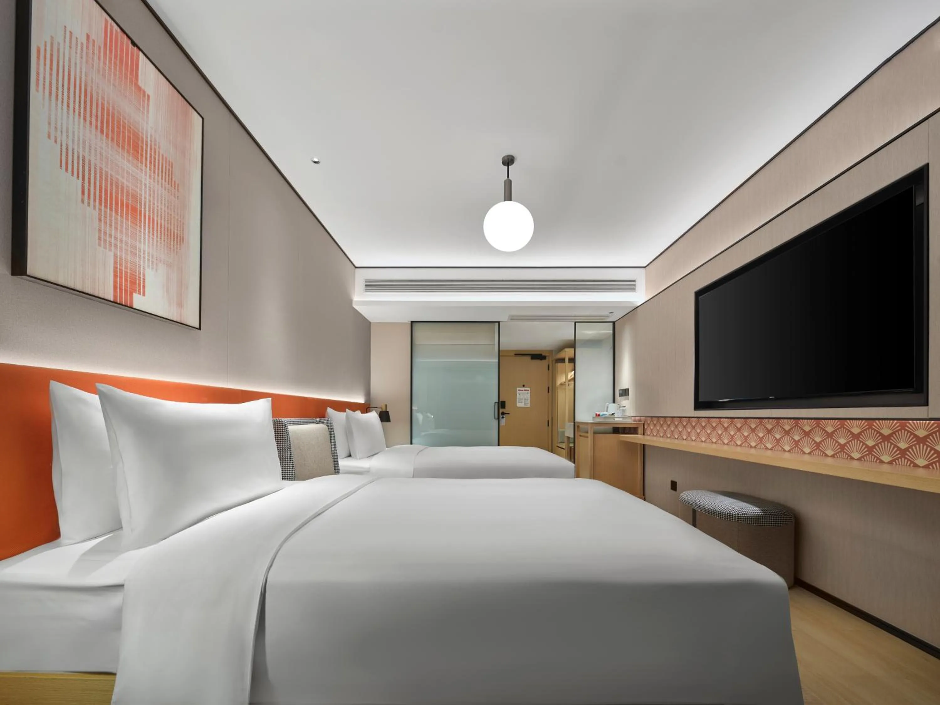 Bed in Hilton Garden Inn Chengdu Tianfu Panda Tower