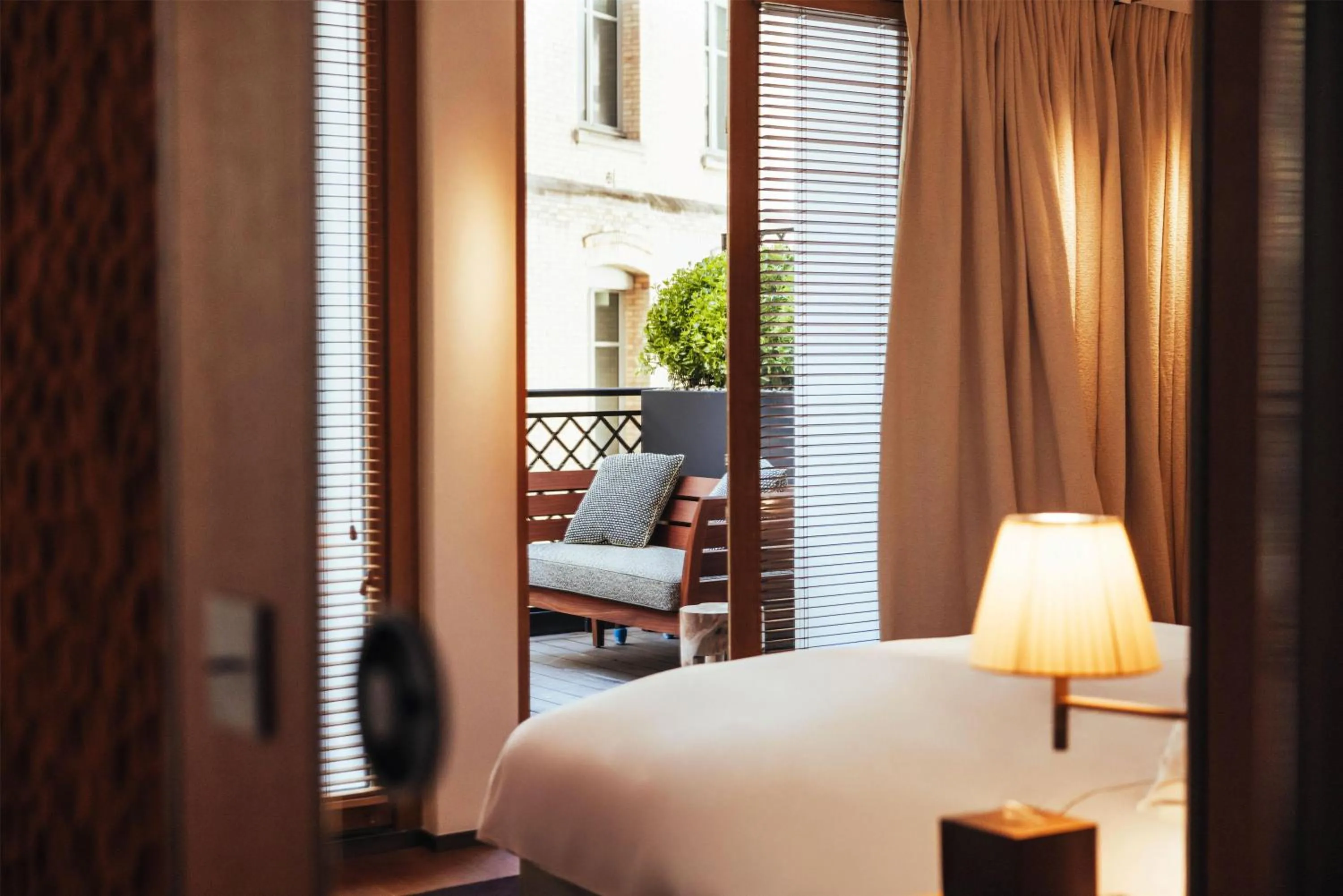 View (from property/room), Bed in Hotel SAX Paris, LXR Hotels & Resorts