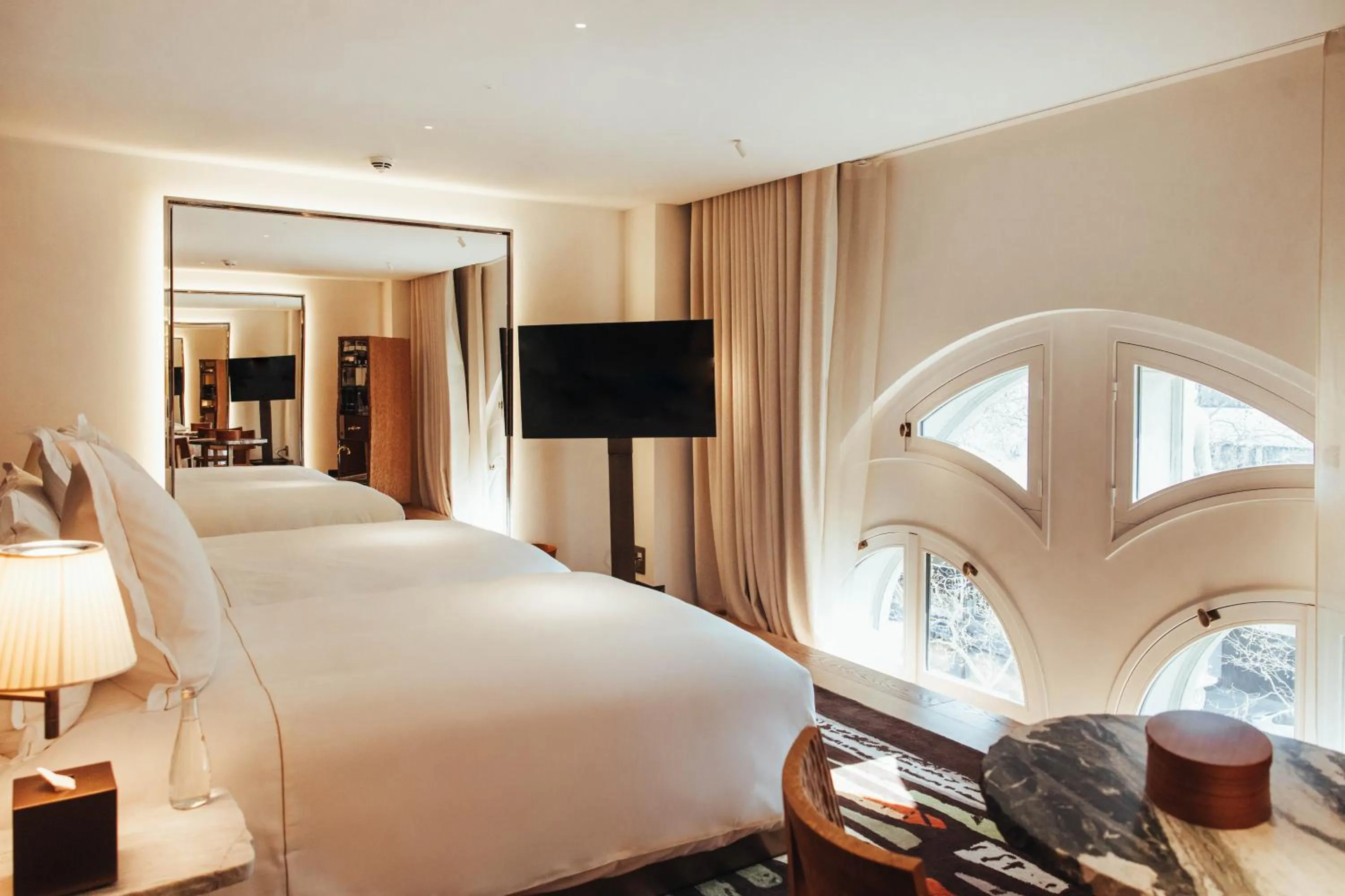 Bed in Hotel SAX Paris, LXR Hotels & Resorts