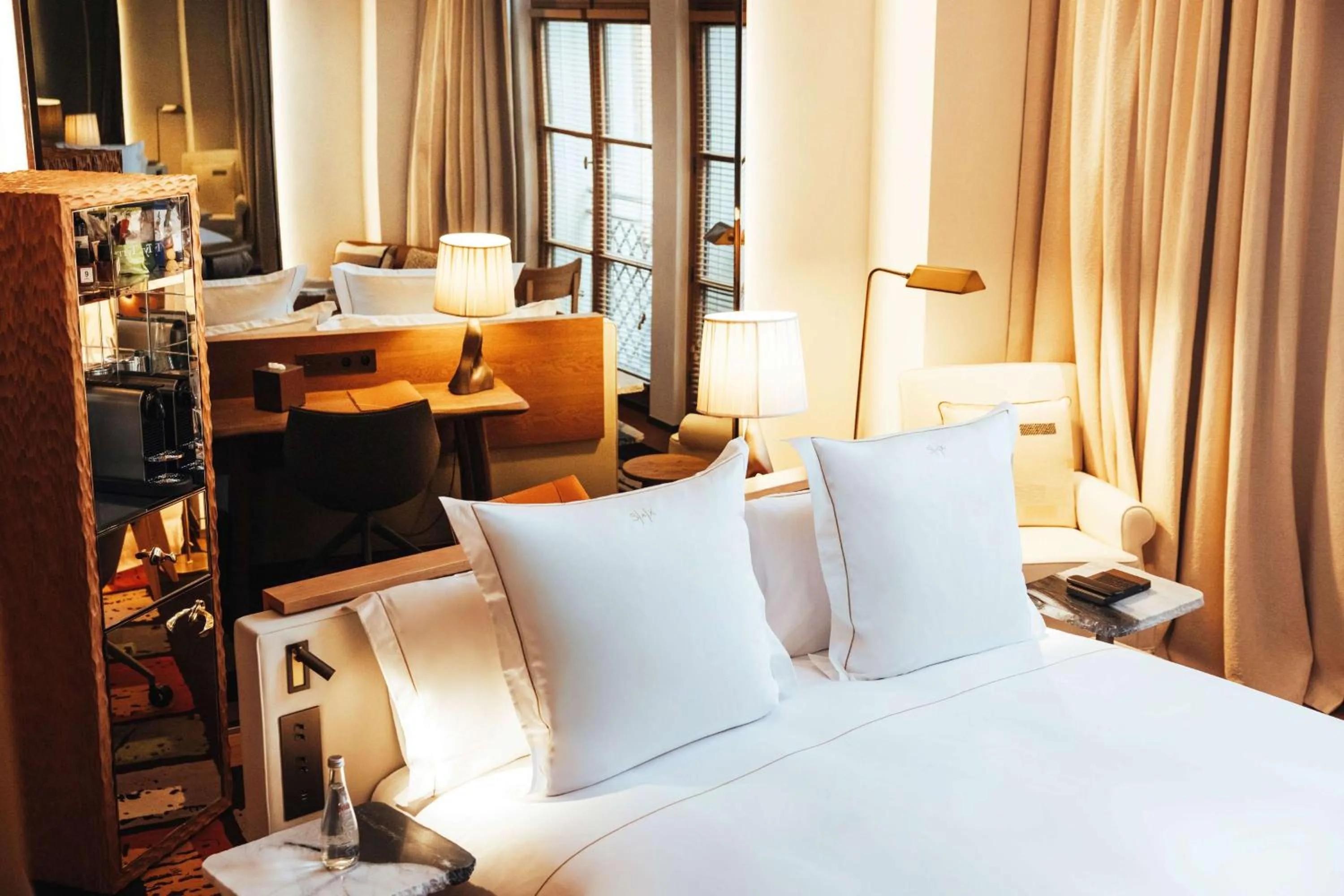 Bed in Hotel SAX Paris, LXR Hotels & Resorts