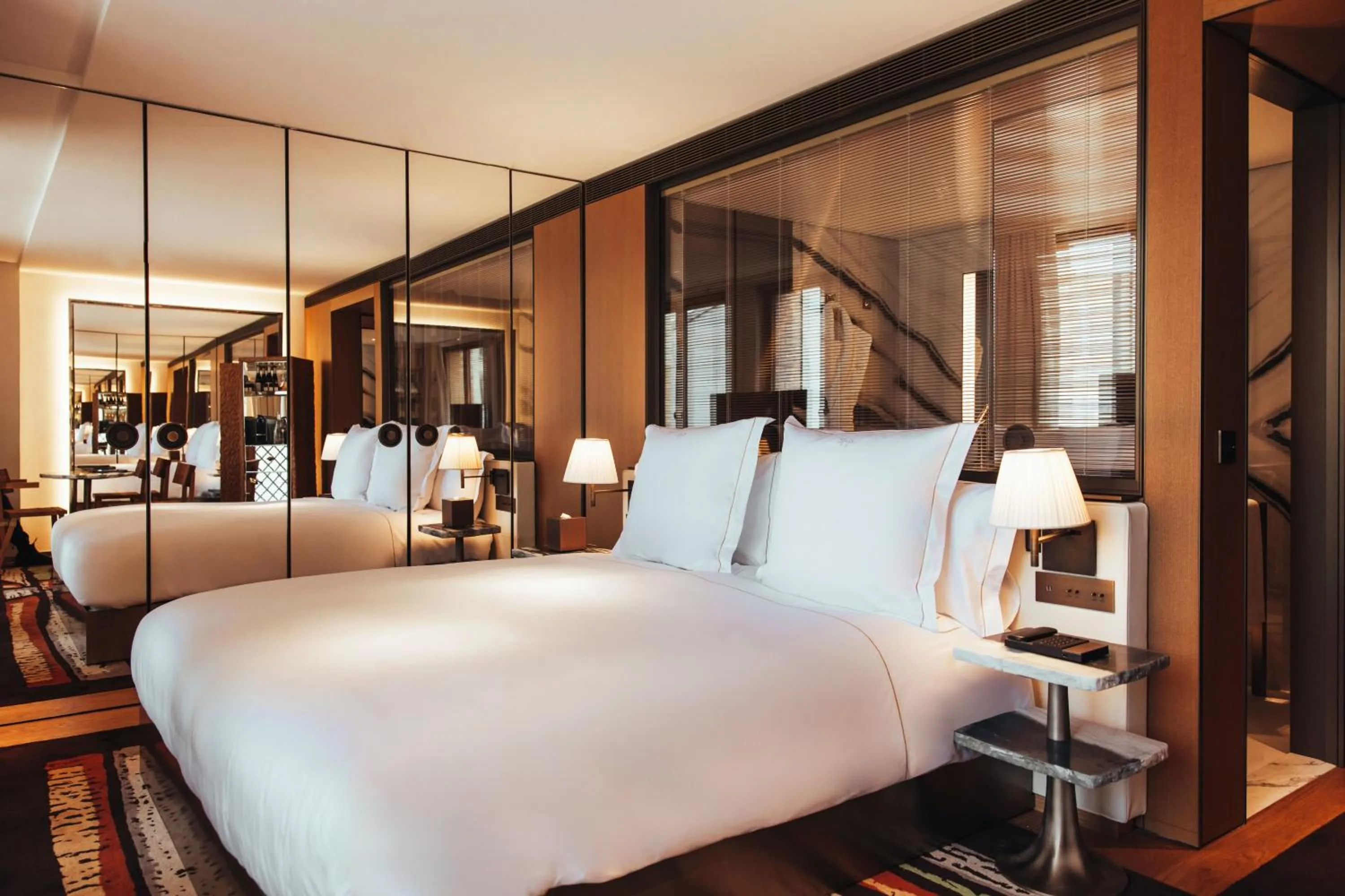 Bed in Hotel SAX Paris, LXR Hotels & Resorts