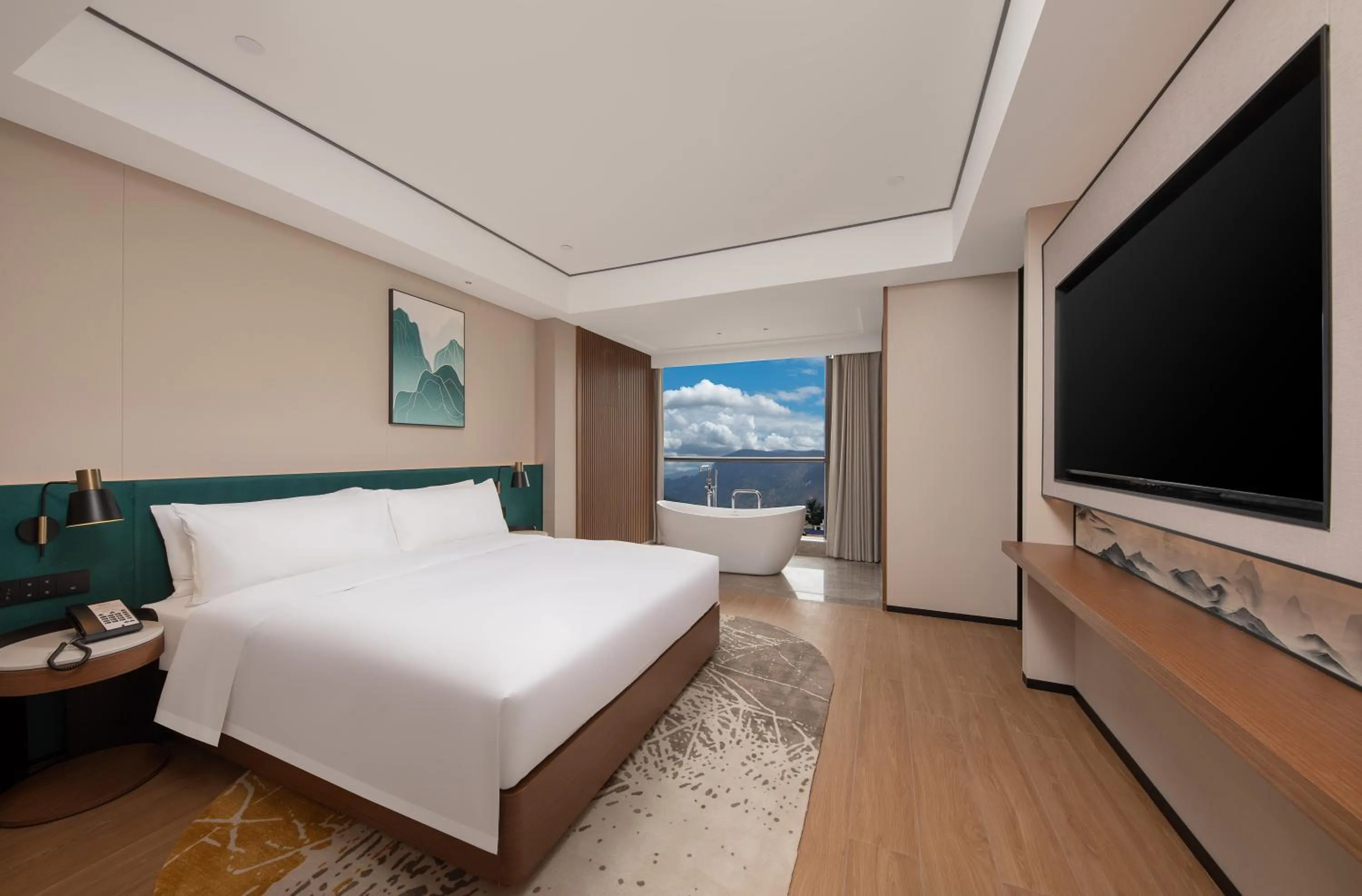 Mountain view, Bed in Hilton Garden Inn Zhangjiajie Wulingyuan