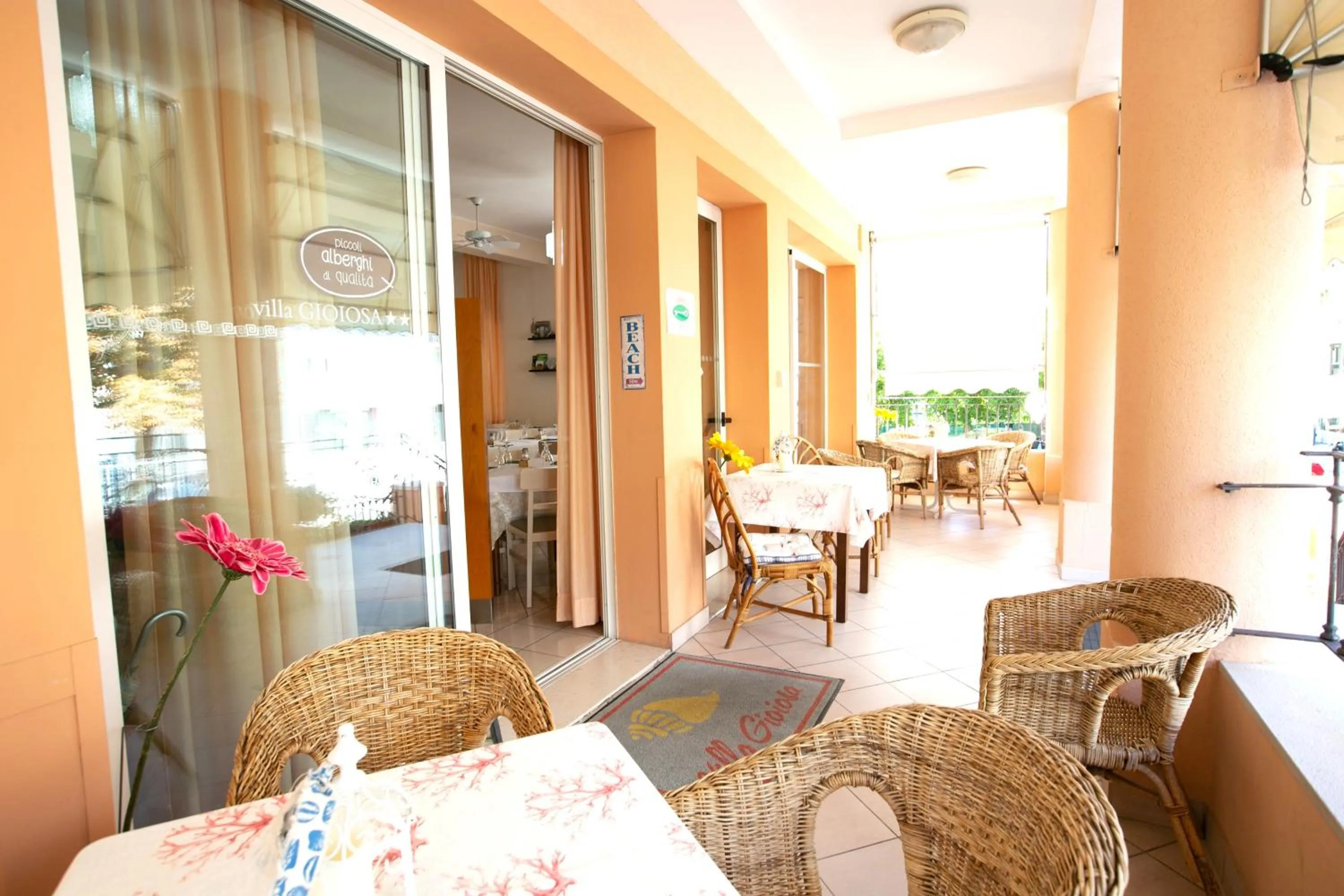 Patio in Villa Gioiosa Beach & Water Park B&B
