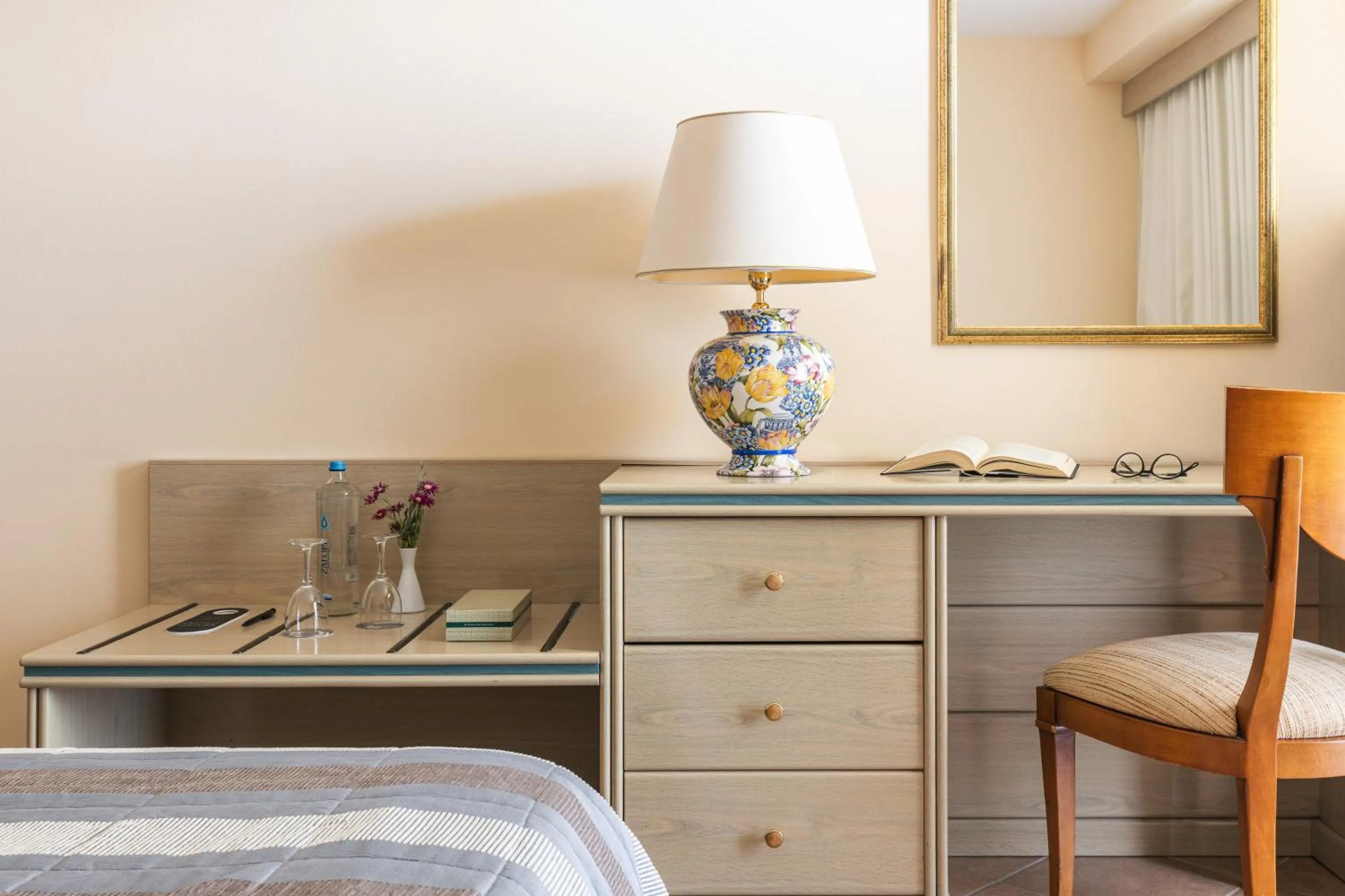 Decorative detail, Bed in Divani Corfu Palace