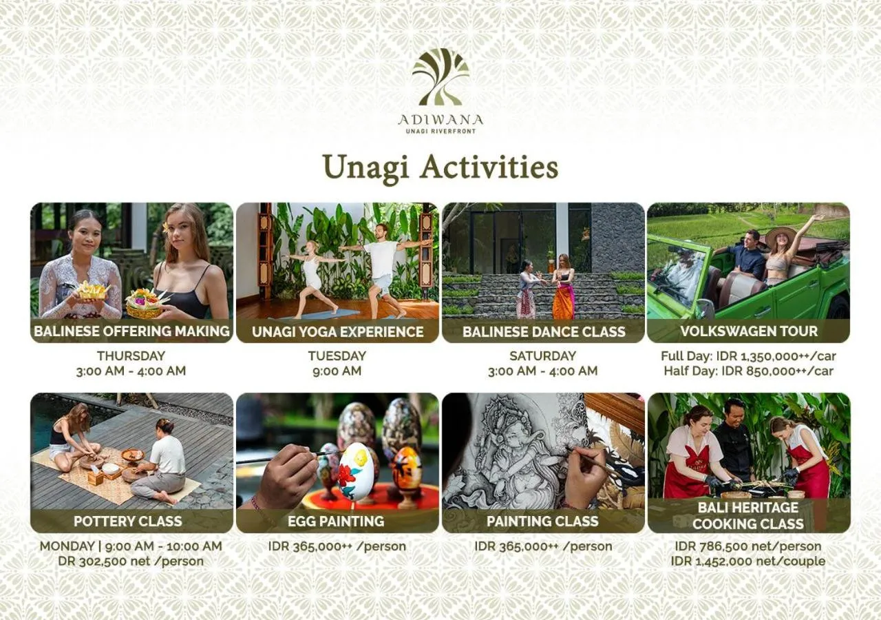 Activities in Adiwana Unagi Riverfront