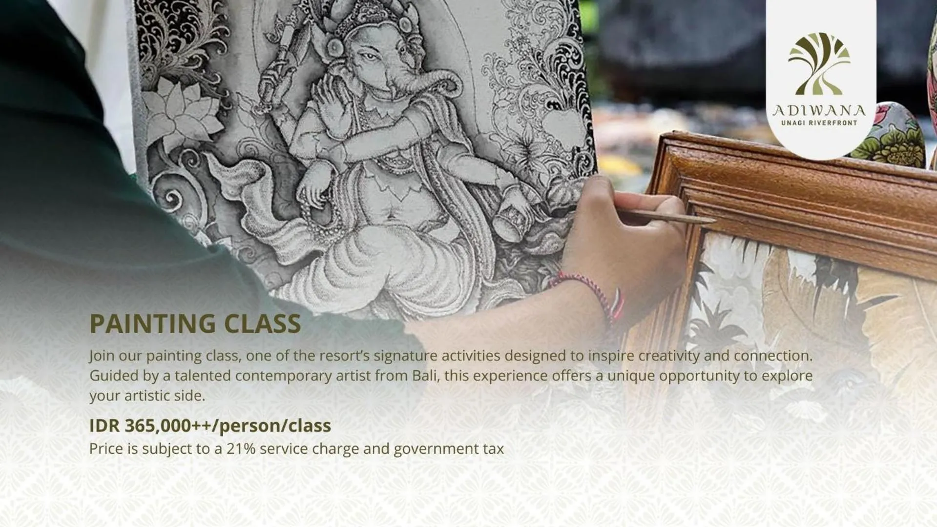 Decorative detail in Adiwana Unagi Riverfront