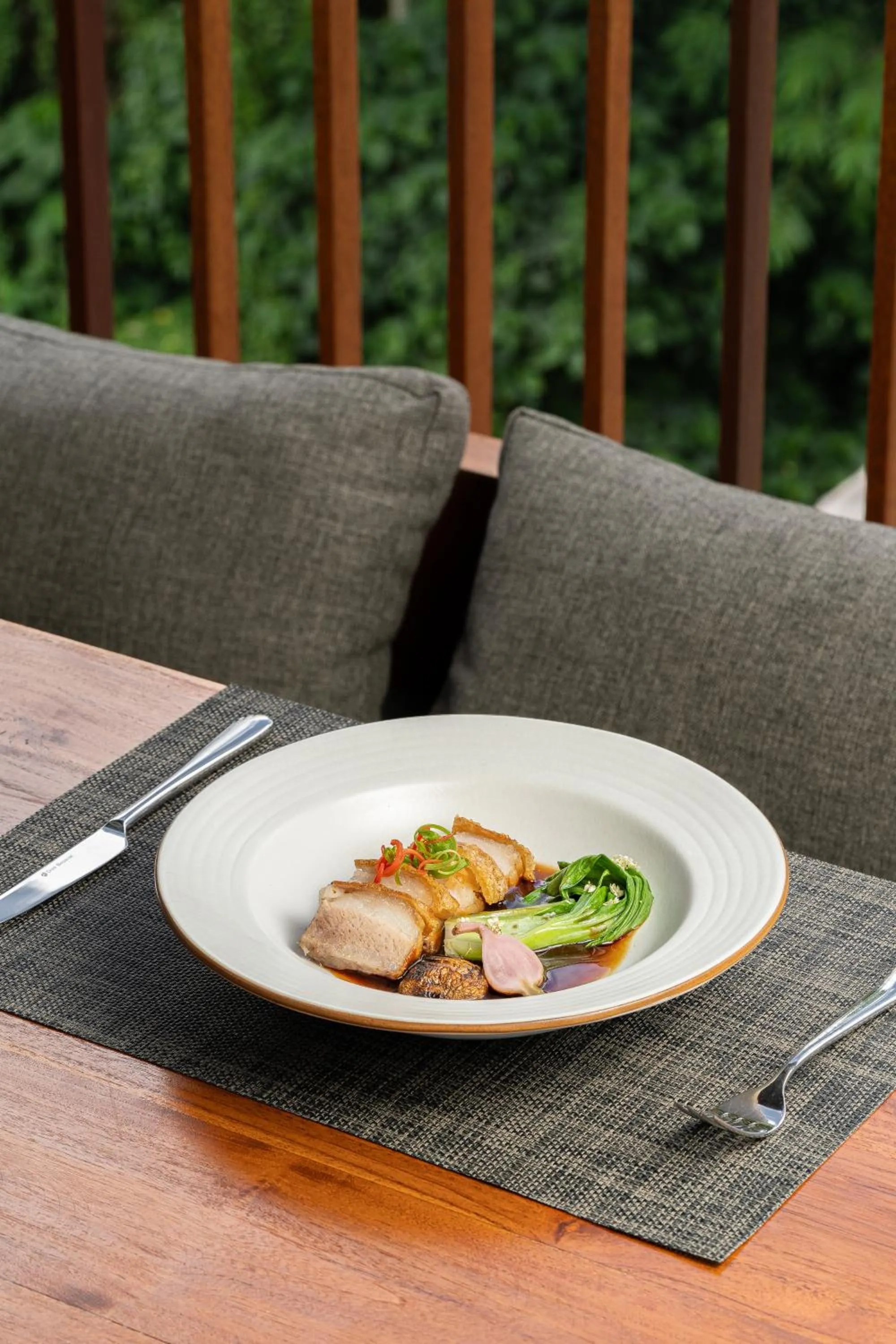 Food close-up in Adiwana Unagi Riverfront