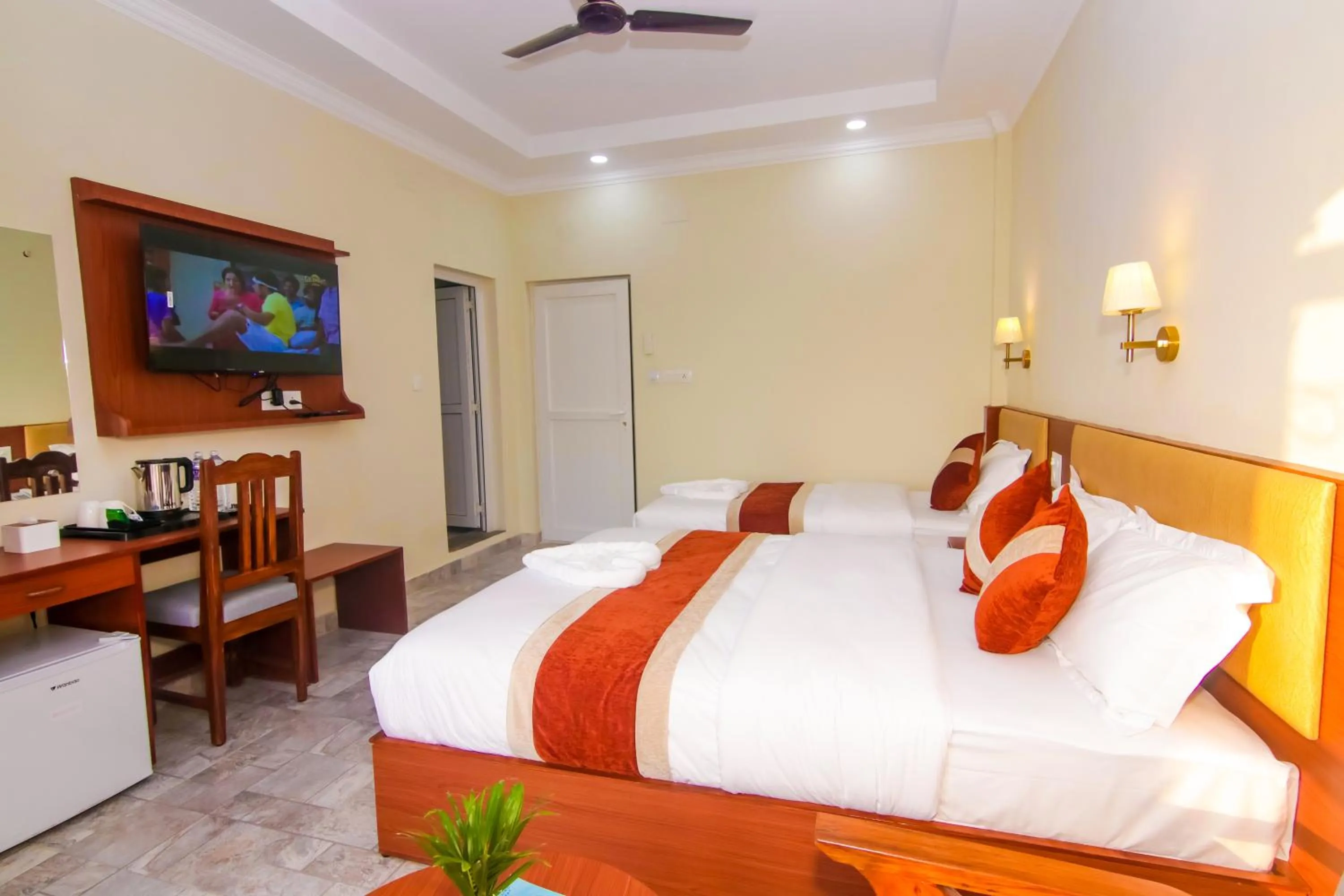 Bed in Hotel Yatra Sauraha Pvt Ltd