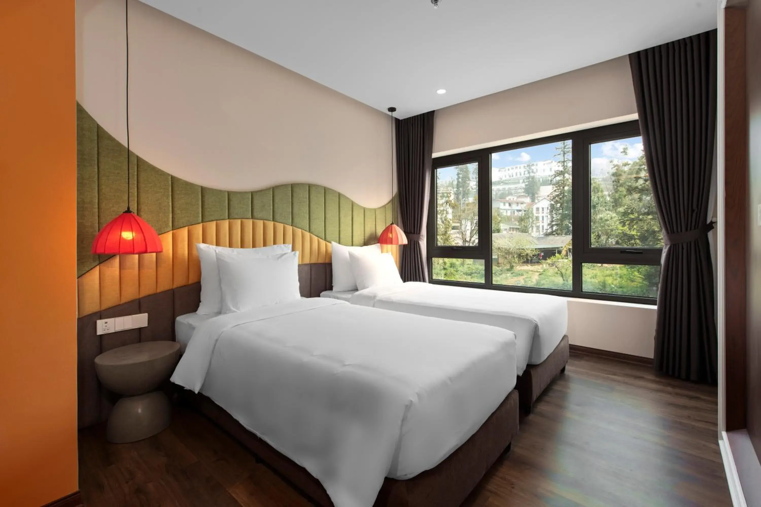 Twin Room with City View in Lestar Hotel Sapa Twin Room with City View in Lestar Hotel Sapa