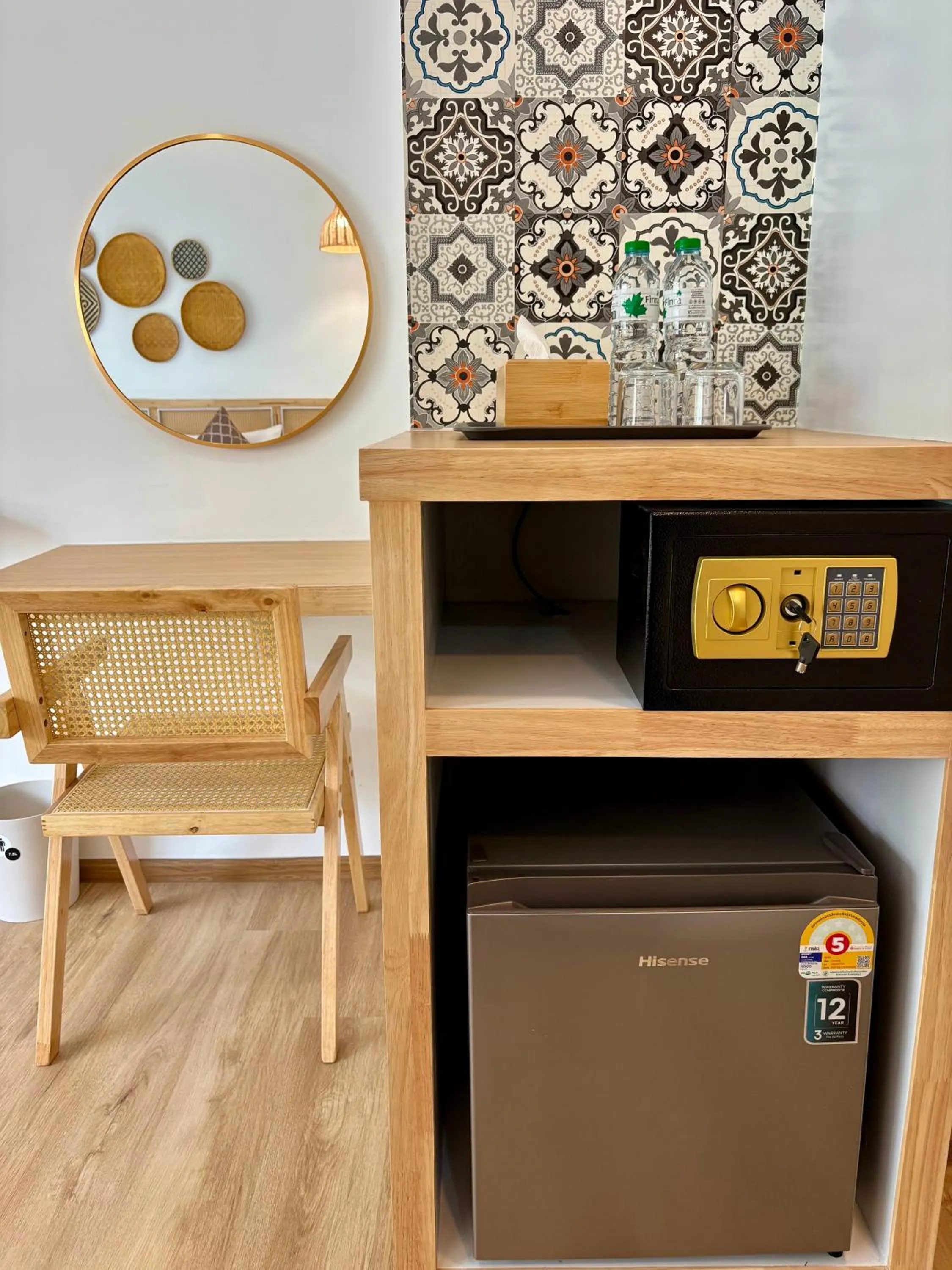 Seating area in Charm Hostel at Pratumnak