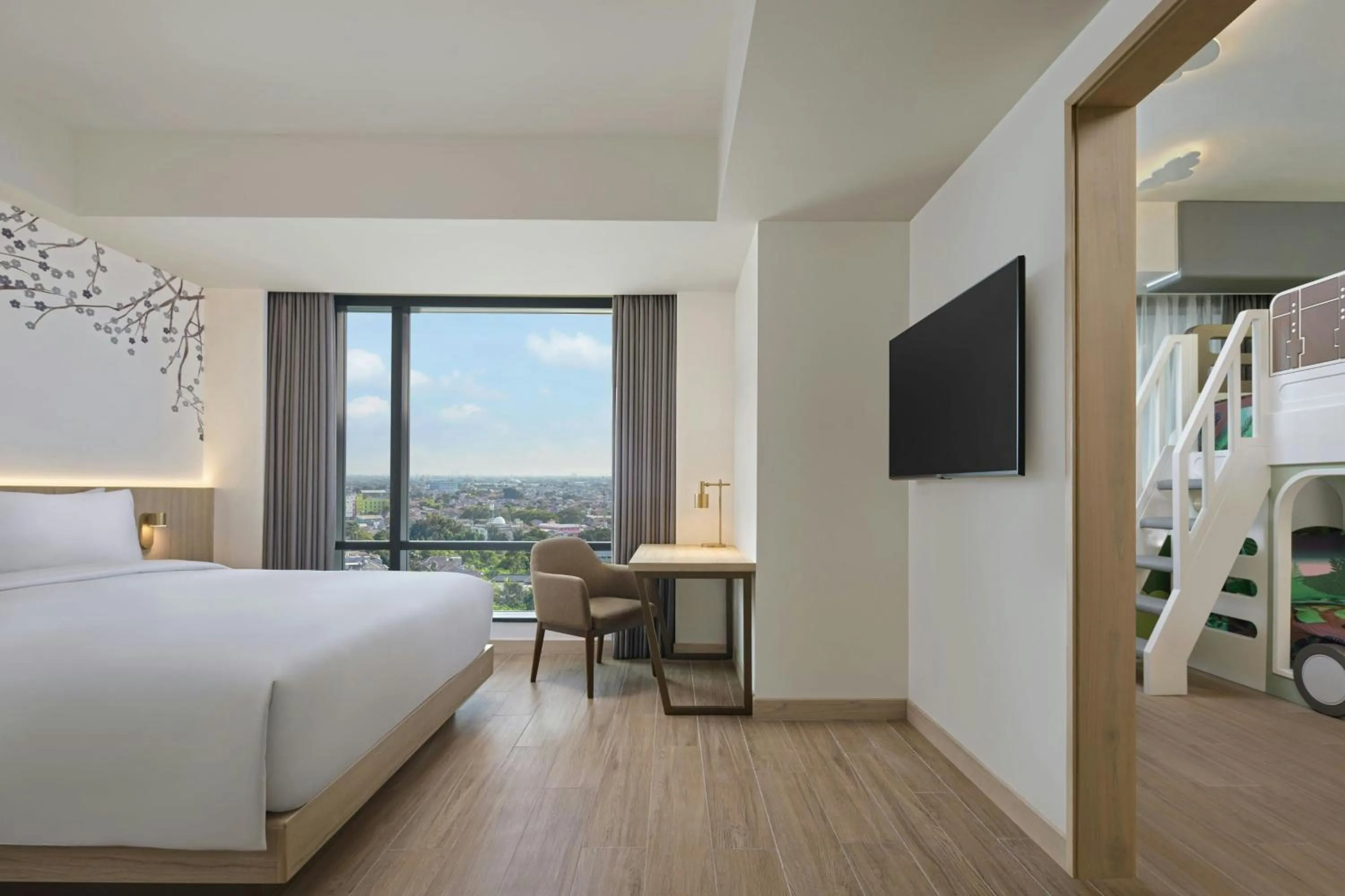 Bedroom, Bed in Fairfield by Marriott Bekasi