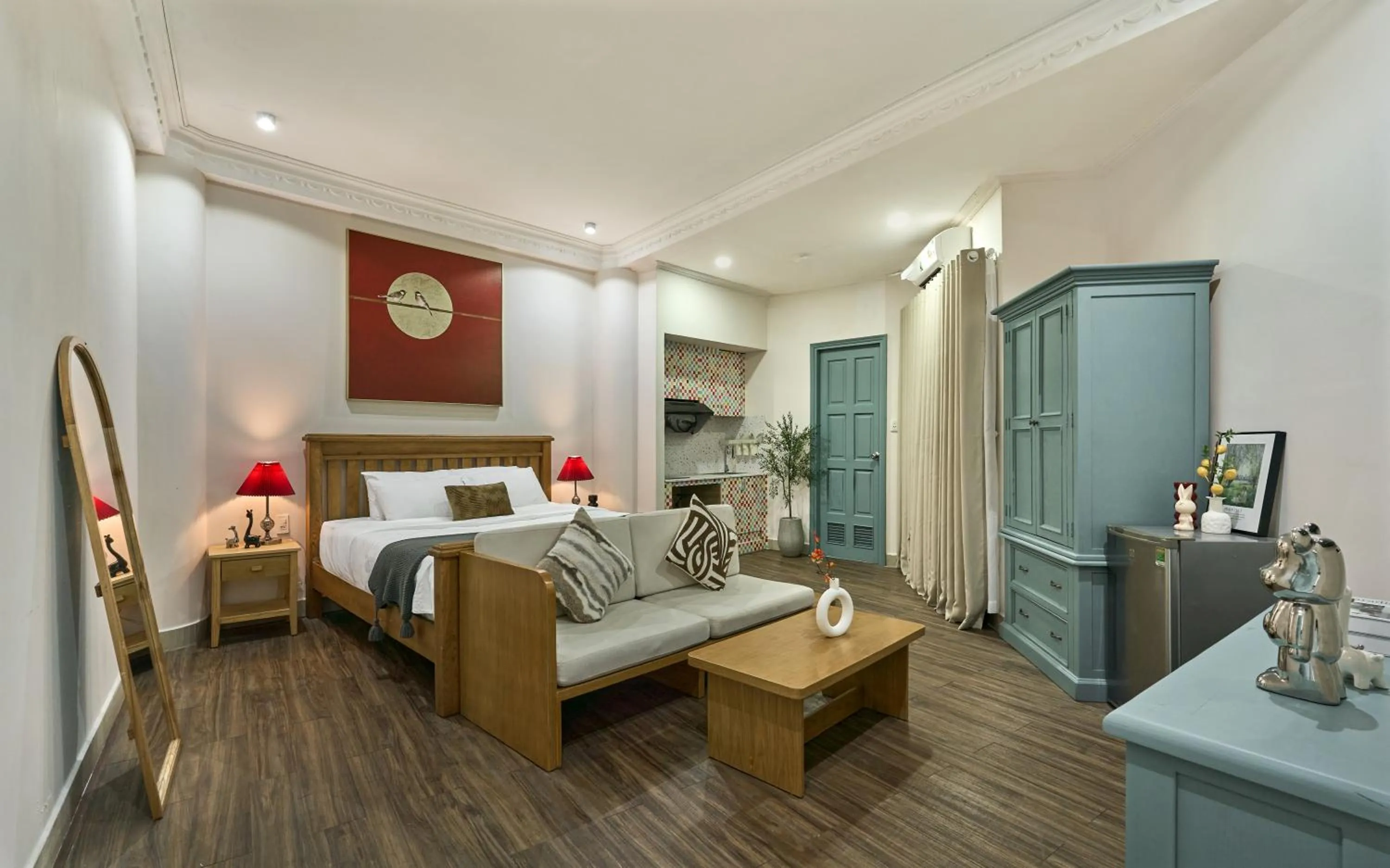 Bed in The Passion Lux Airport Hotel Apartment - Free Airport