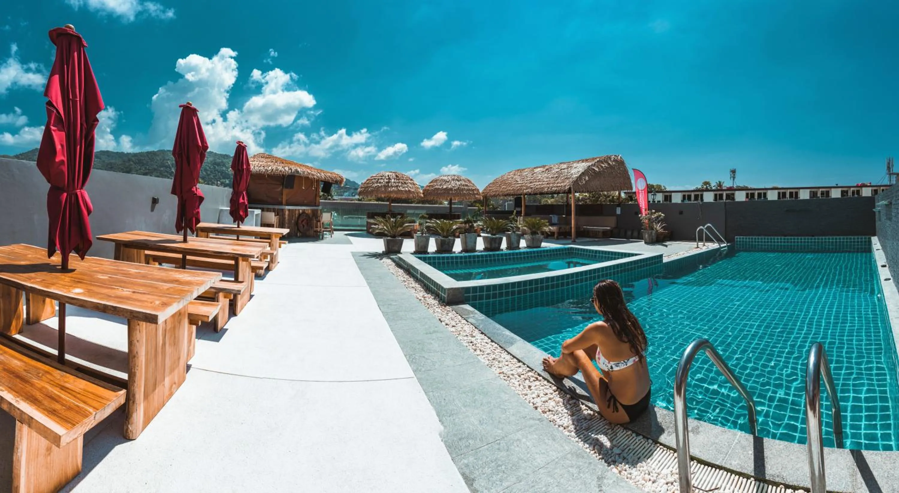 Swimming pool in EBS Hostel Phuket