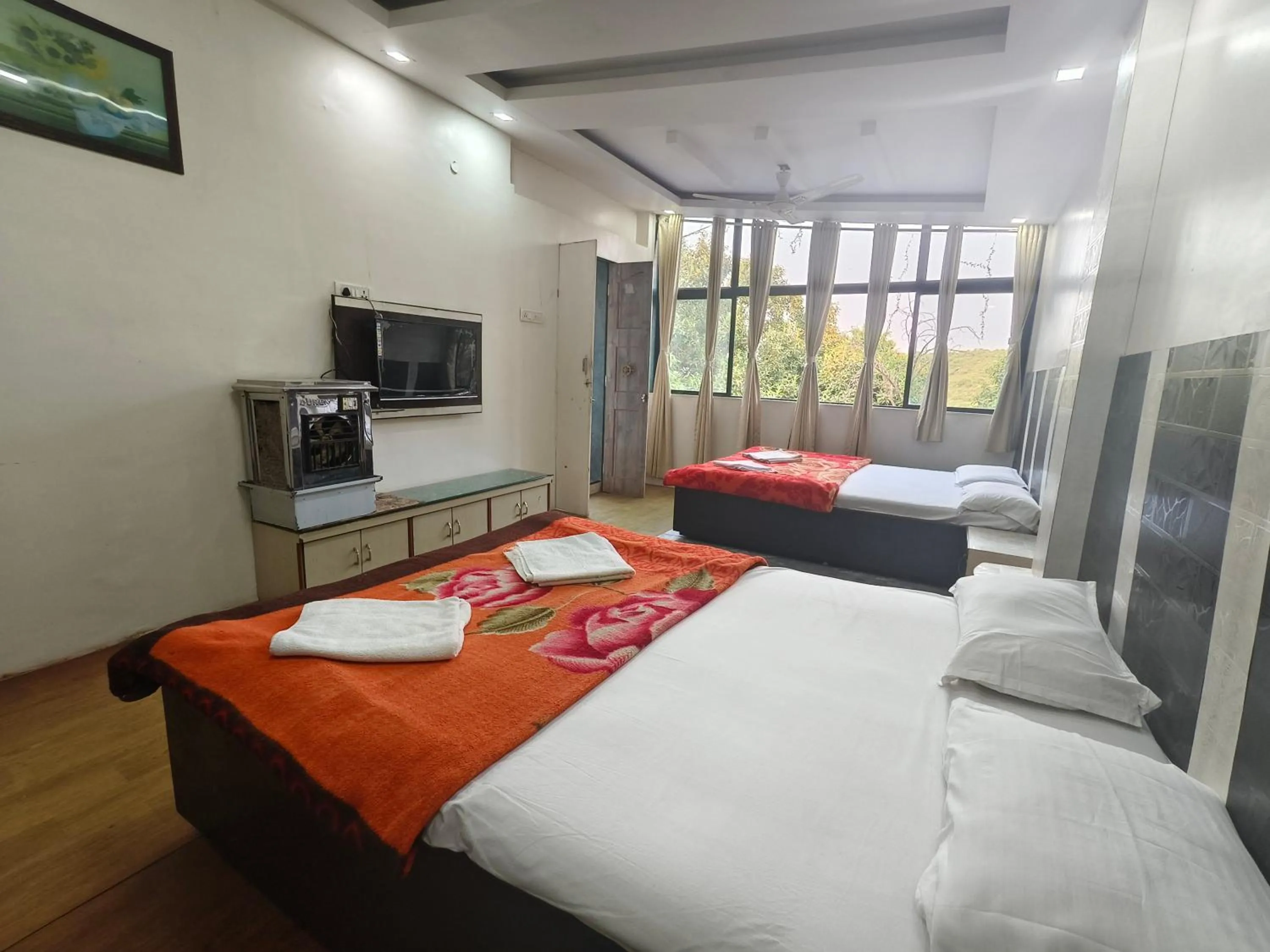 Bed in Girichintan Bunglow