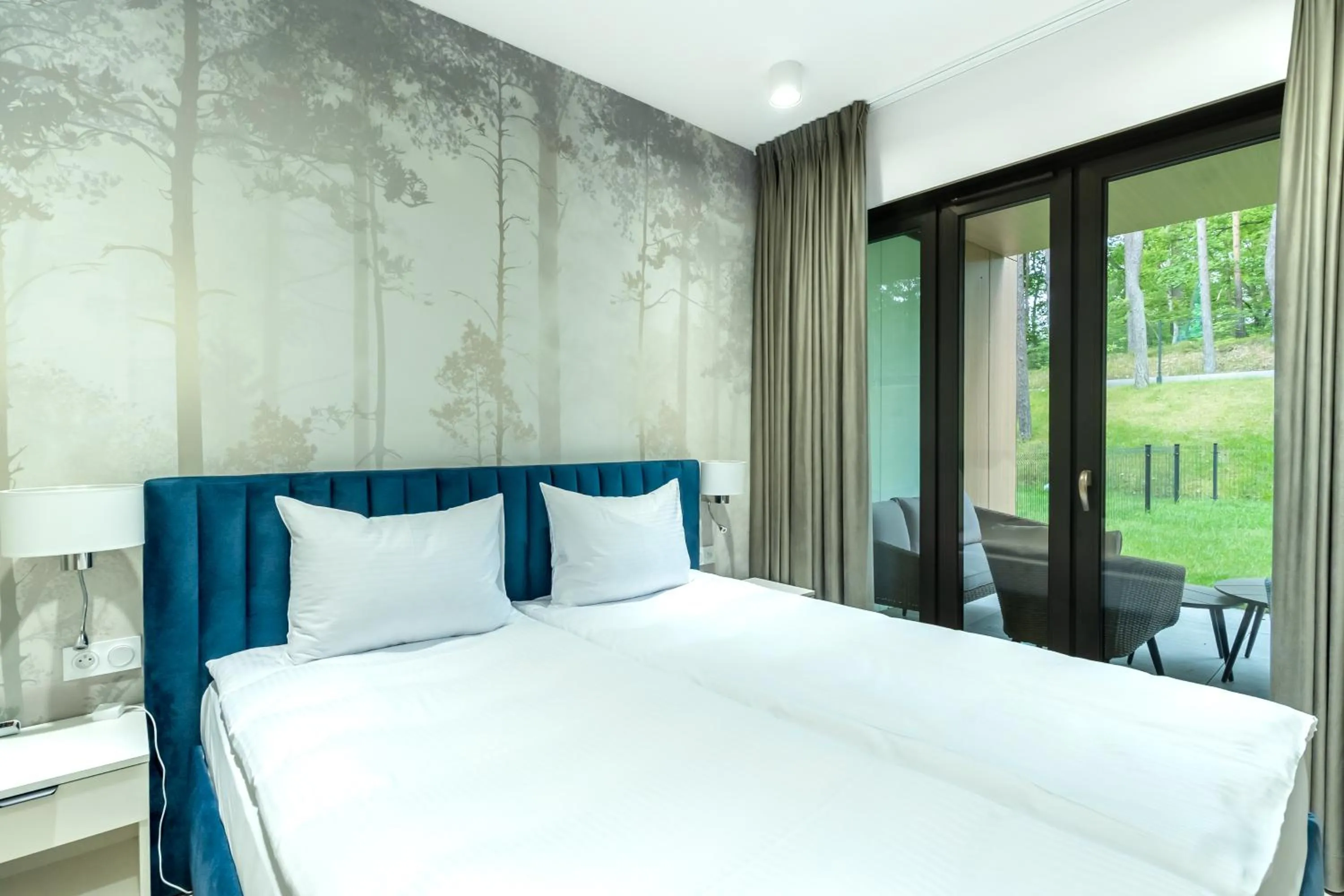 Bedroom, Bed in Sea & Forest Resort Międzyzdroje