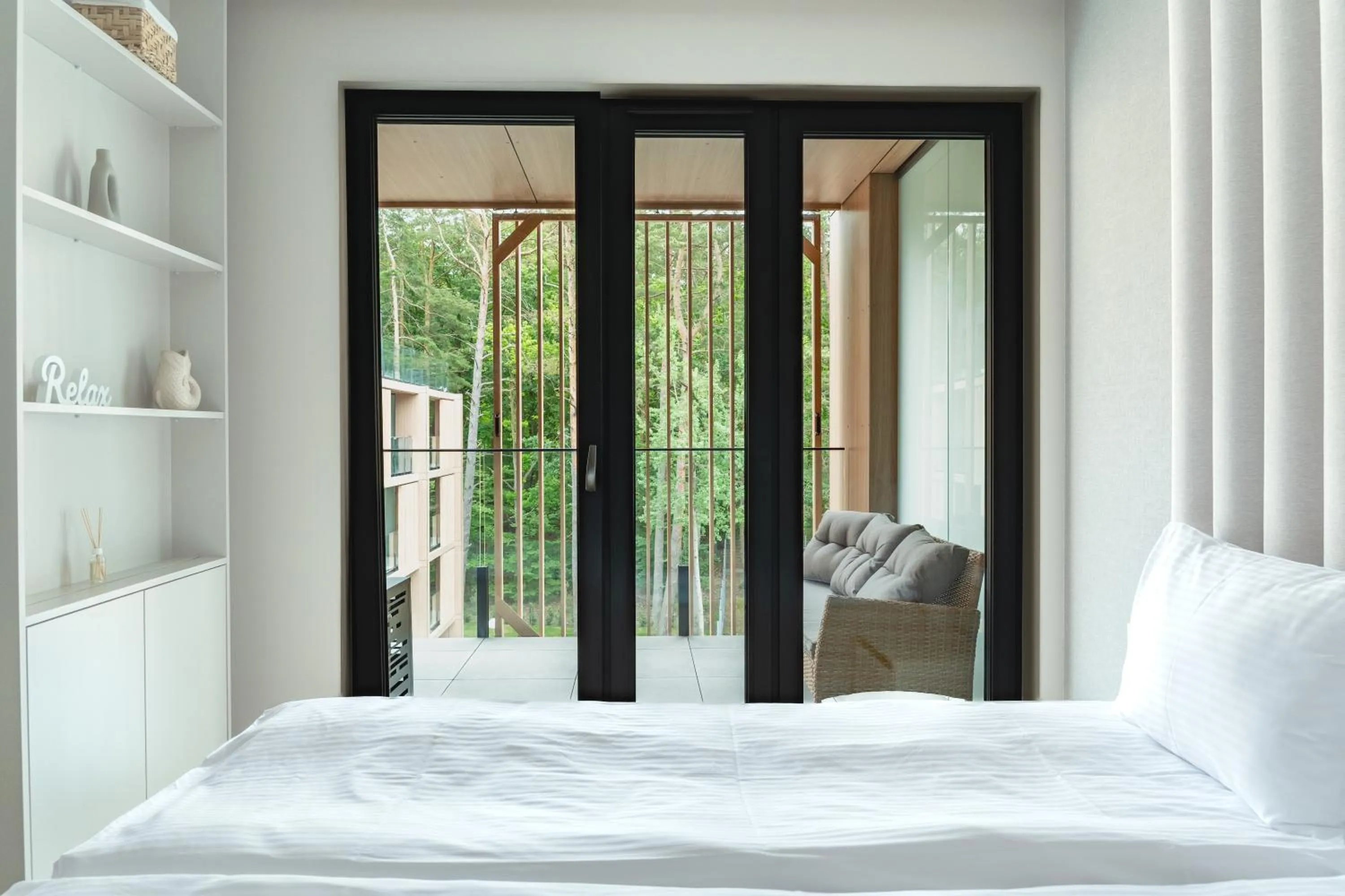 Bedroom, Bed in Sea & Forest Resort Międzyzdroje