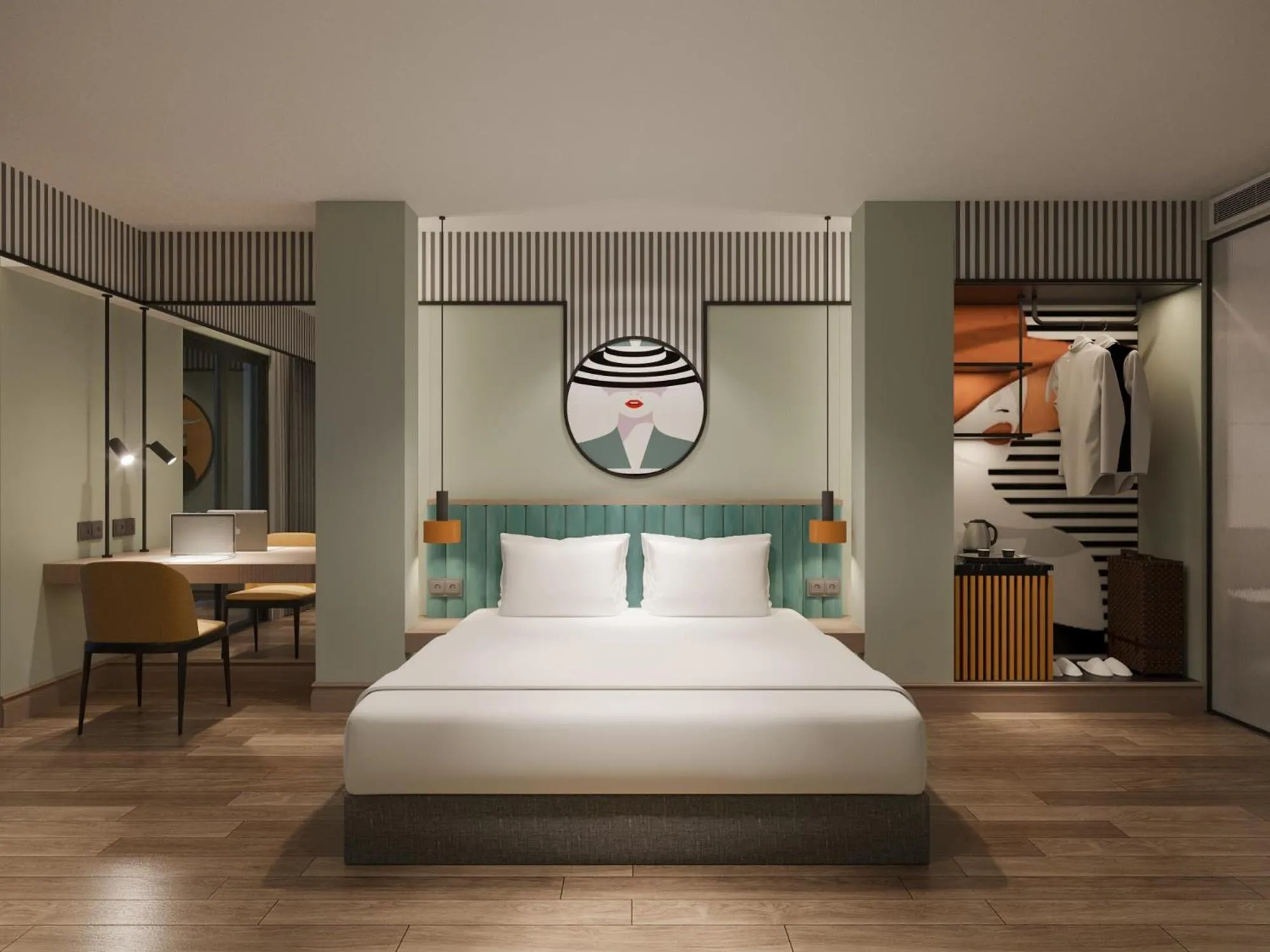 Bed in Solaria Tesori Hotel