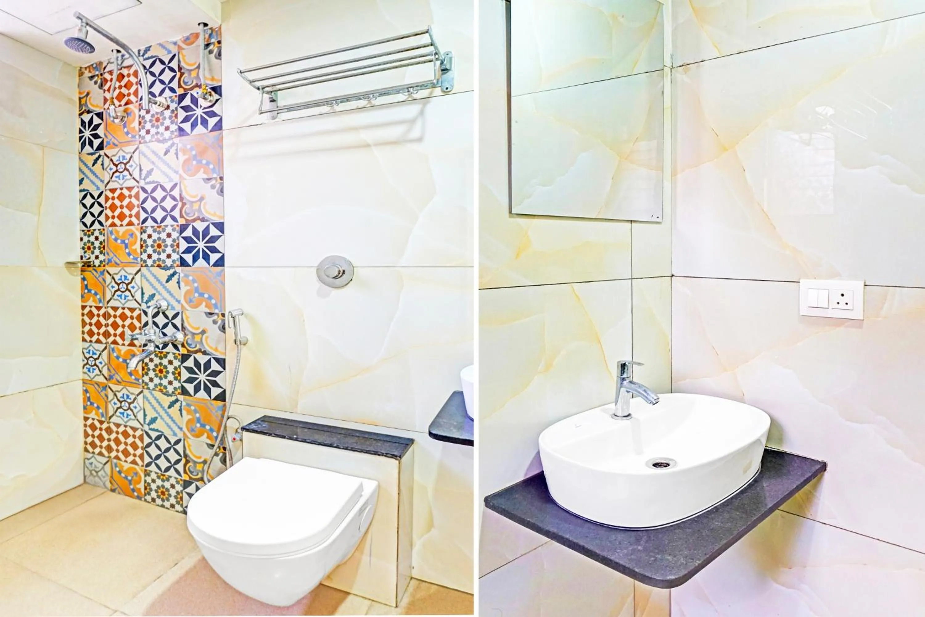 Bathroom in Super Collection O Pune Nagar Road Viman Nagar Formerly Ananta Sagar