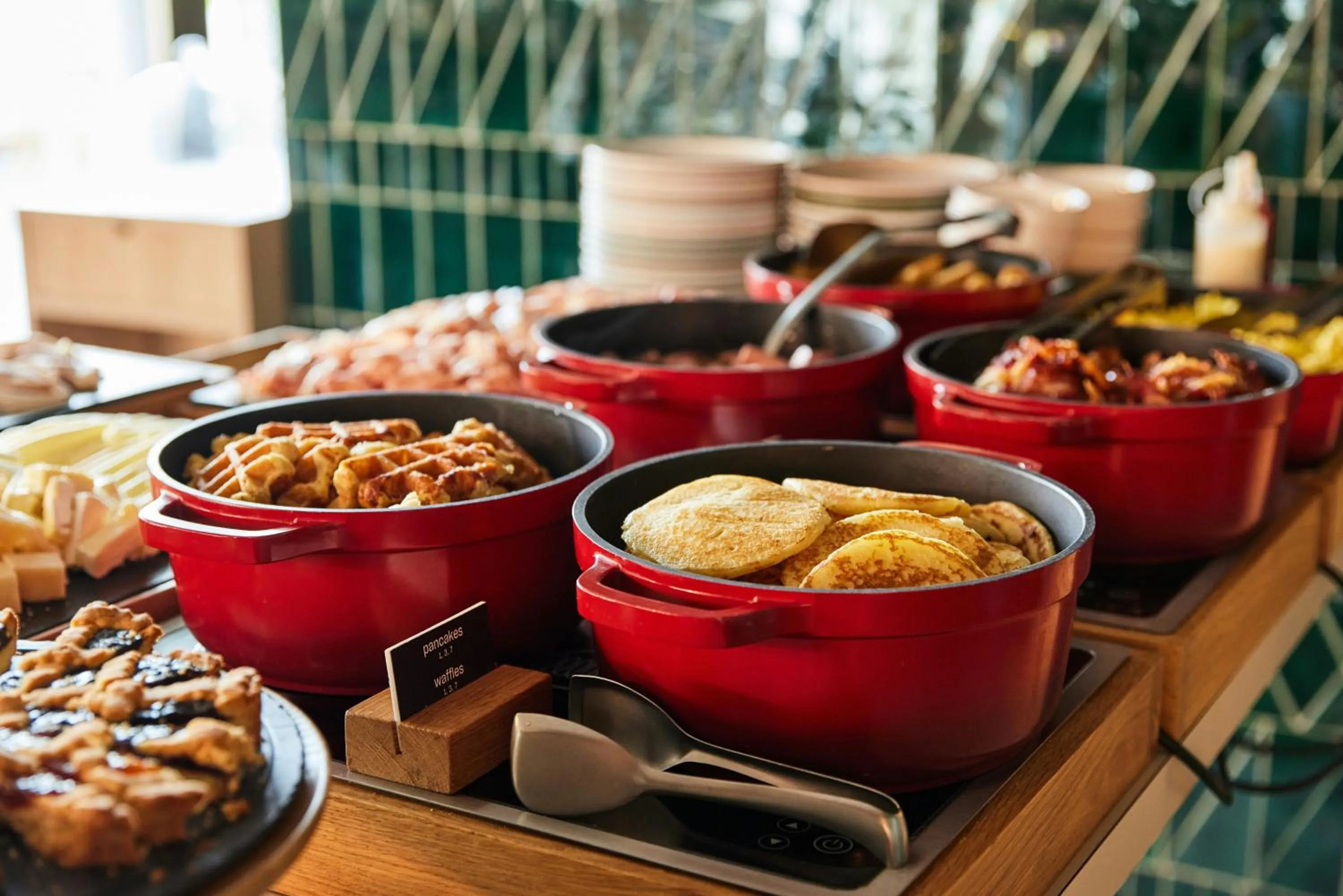 Buffet breakfast in The Social Hub San Sebastian Extended Stay