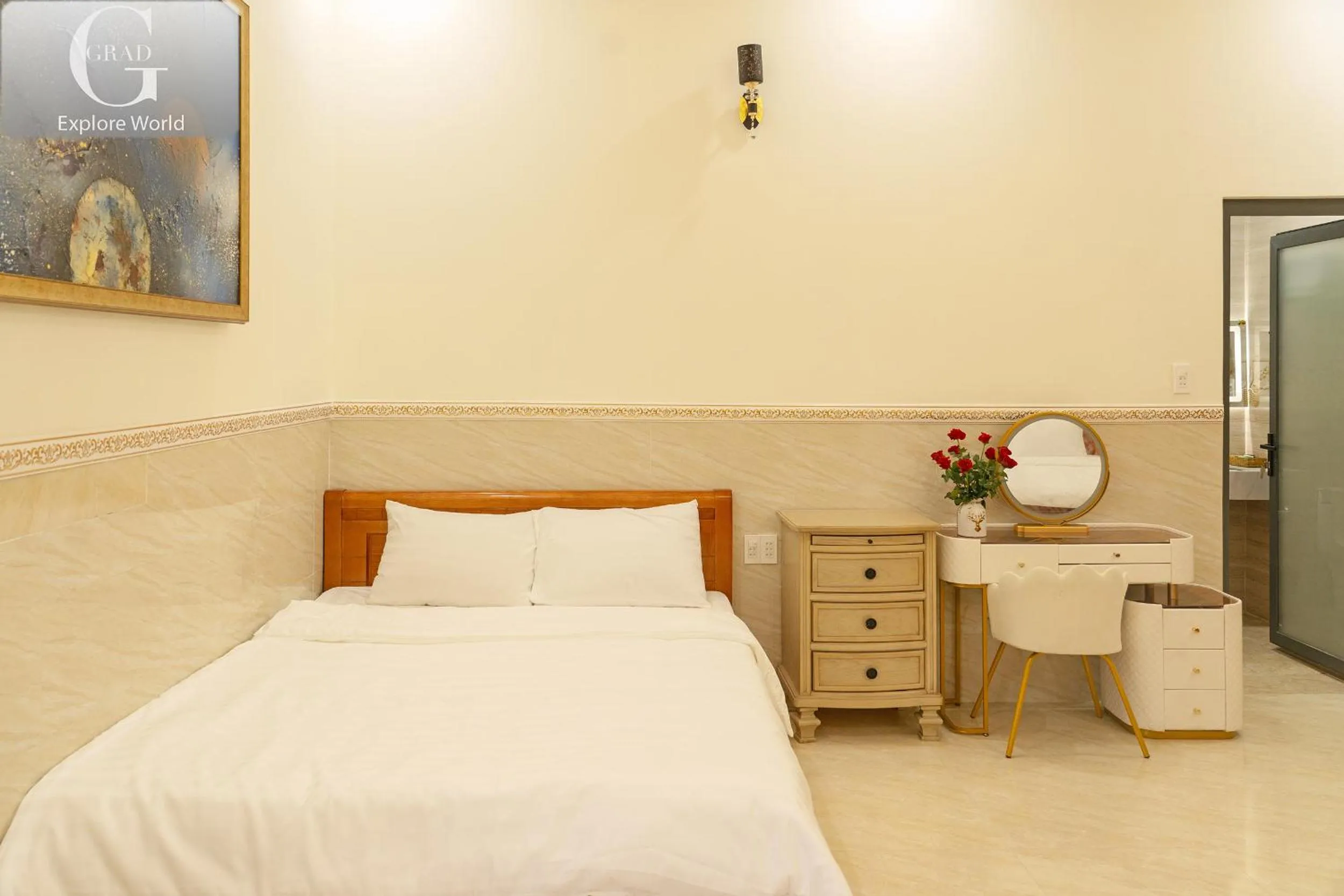 Bed in Hoang Yen Villa & Coffee