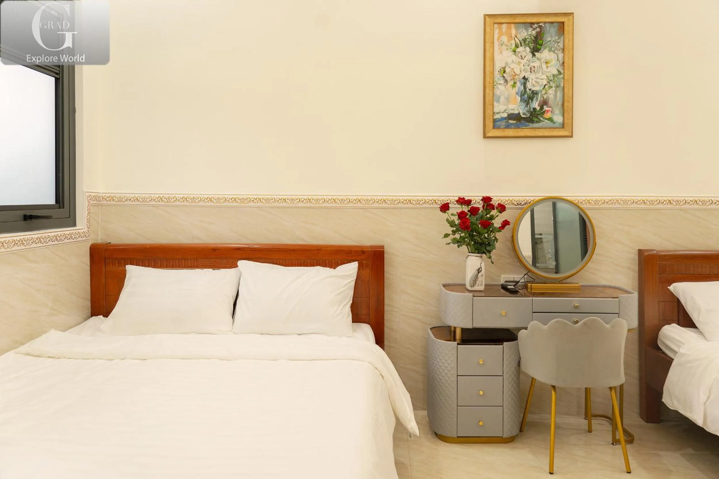 Bed in Hoang Yen Villa & Coffee