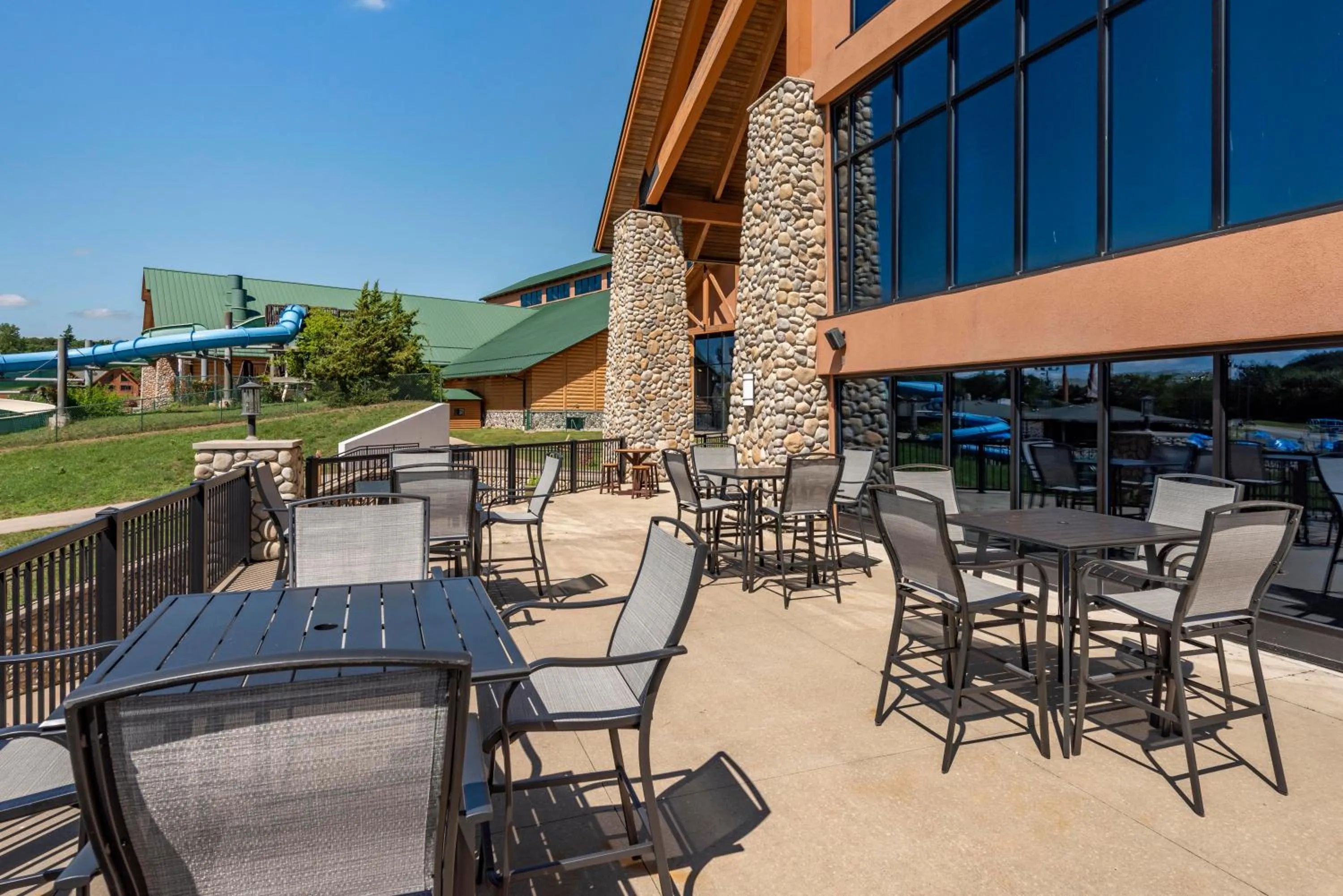 Patio in Three Bears Resort Waterpark Near Tomah Ascend Collection