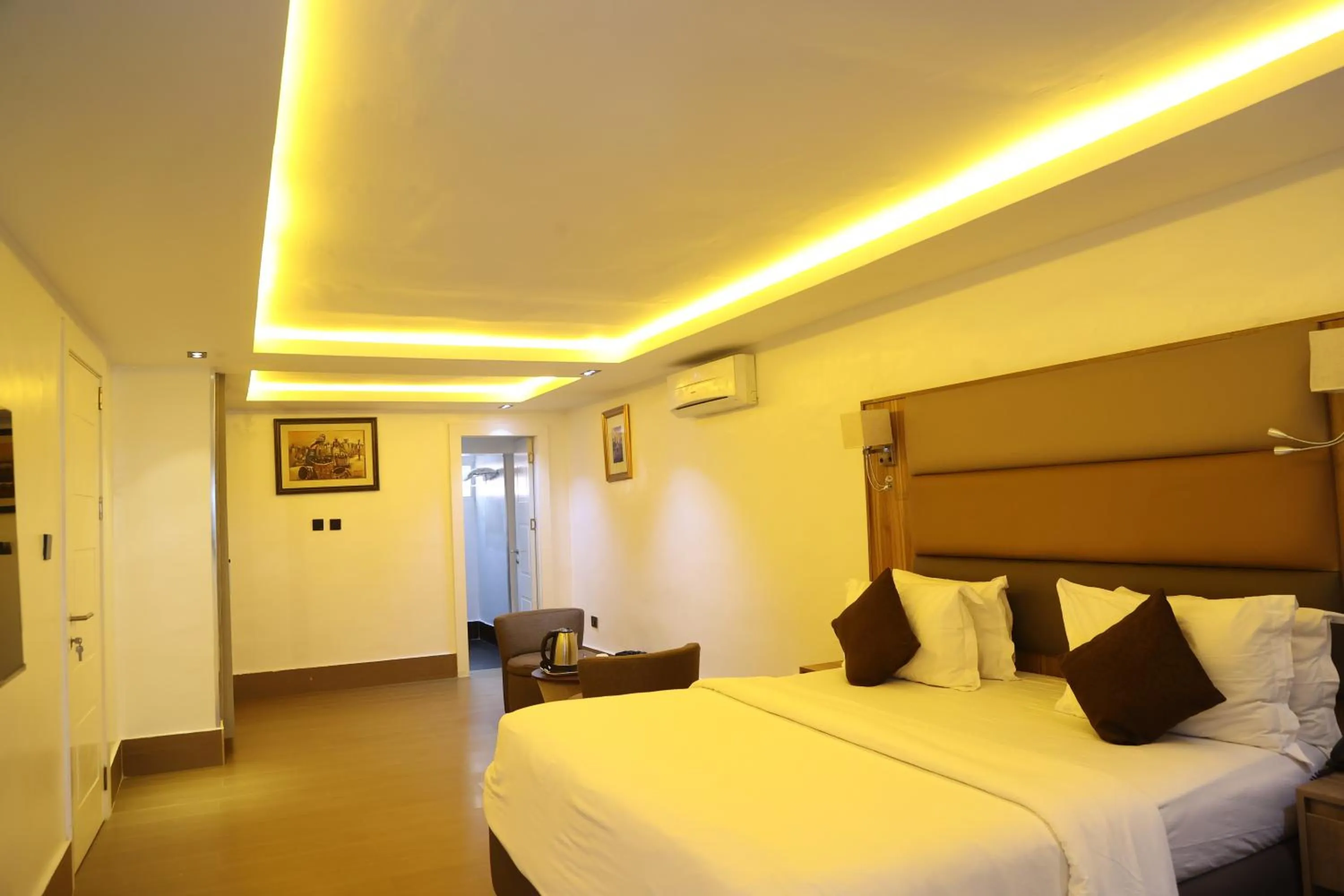 Bed in Bolton White Residence